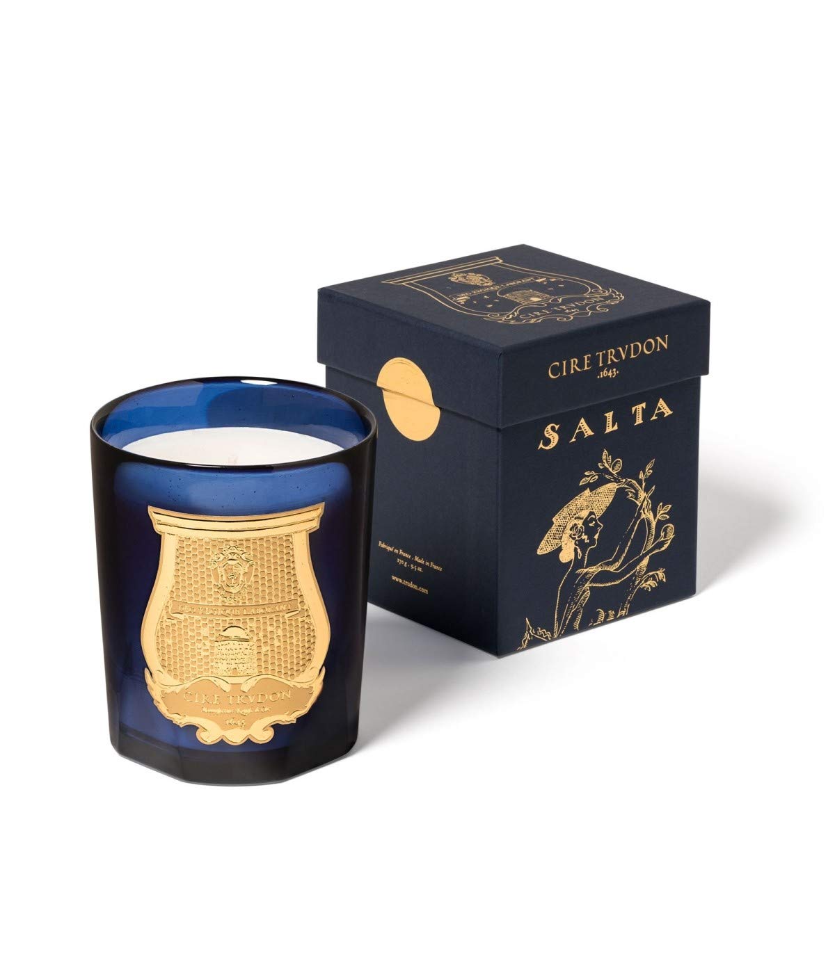 Cire Trudon Salta Luxury Scented Candle - 9.5oz (270g) Handmade in France - Perfect for Home Decor, Relaxation & Gift Giving