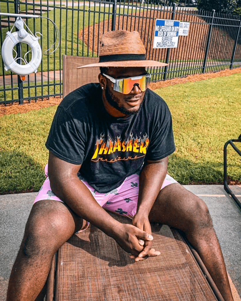 Pit Viper The Double Wides Sunglasses - Miami Nights Colorway - Polarized UV Protection for Outdoor Sports & Beach Activities