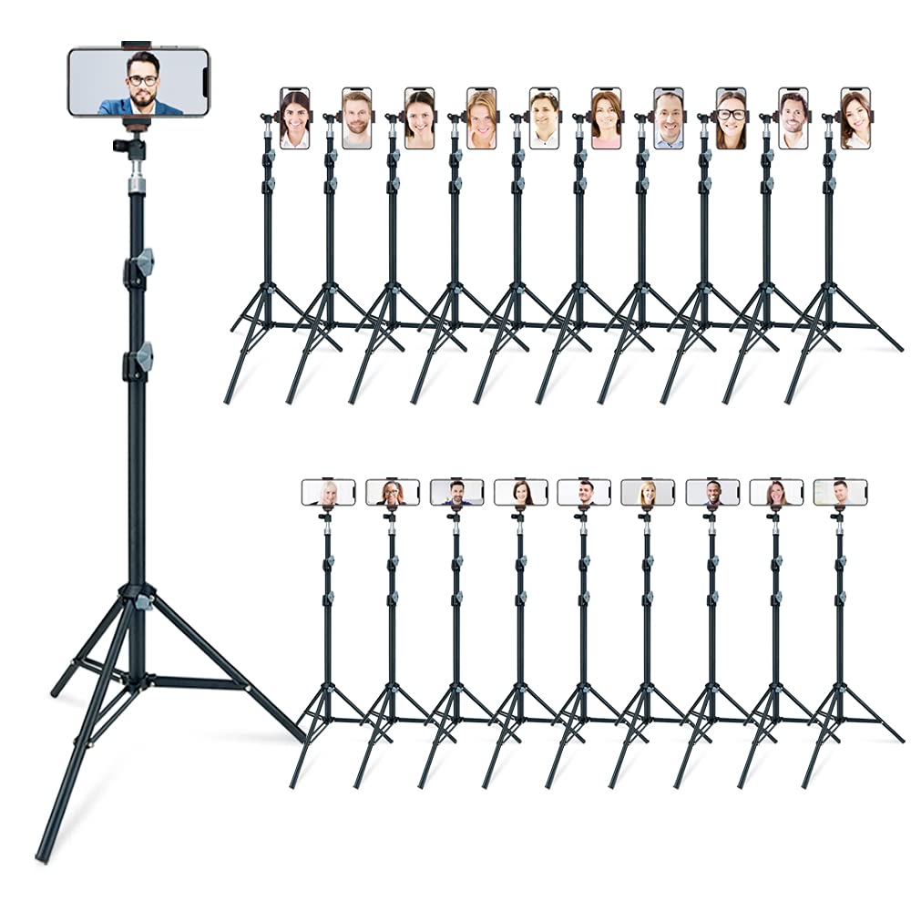 LINCO Lincostore 20-Pack Selfie Stick with Phone Stand - Compatible with iPhone & Android Devices for Family Video Calls, Business Meetings & Multiplayer Conference Calls | Perfect for Remote Work, Online Classes & Virtual Gatherings