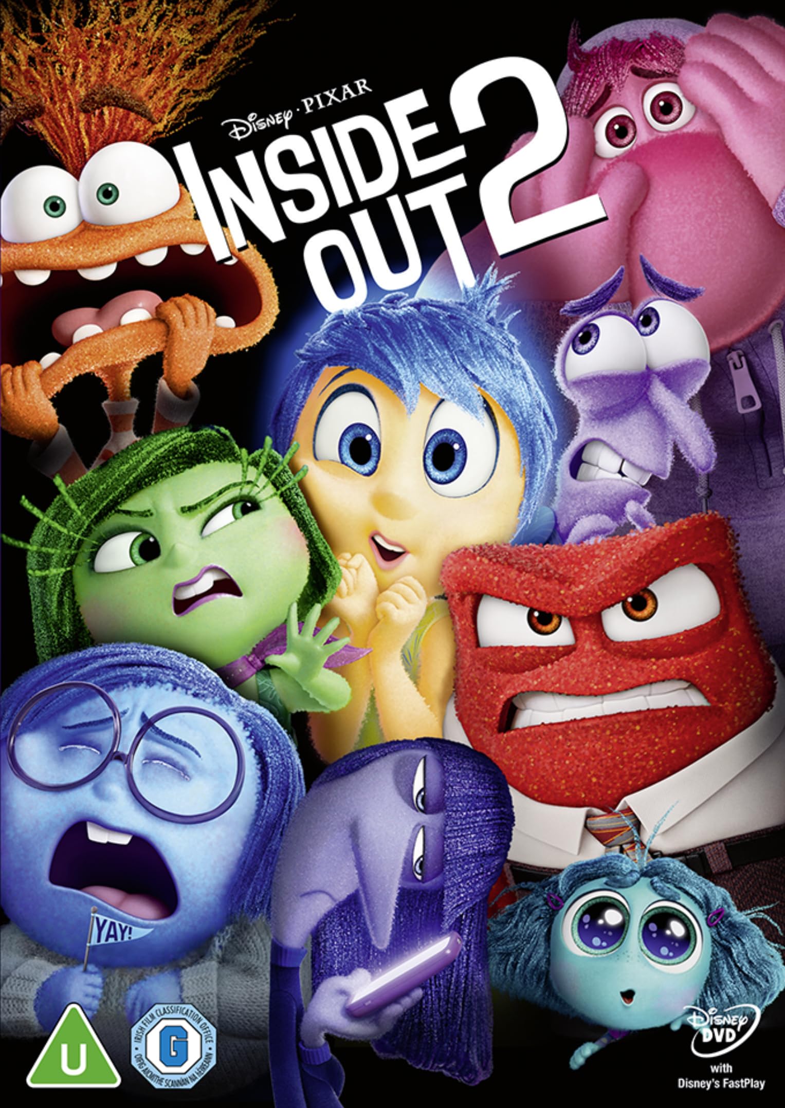 Disney Pixar Inside Out 2 DVD | Official Movie | Family Entertainment | Perfect for Movie Nights & Kids Birthday Parties
