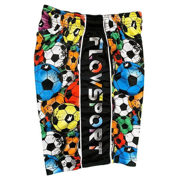 Boys Flowsport Soccer Attack Shorts - Lightweight & Breathable Soccer Shorts for Kids - Perfect for Training, Matches & Outdoor Sports Activities