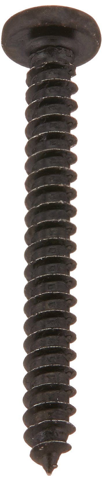 Small Parts 0416ABPPBZ Black Zinc Plated Steel Sheet Metal Screws, Pan Head Phillips Drive Type AB, #4-24 Thread, 1