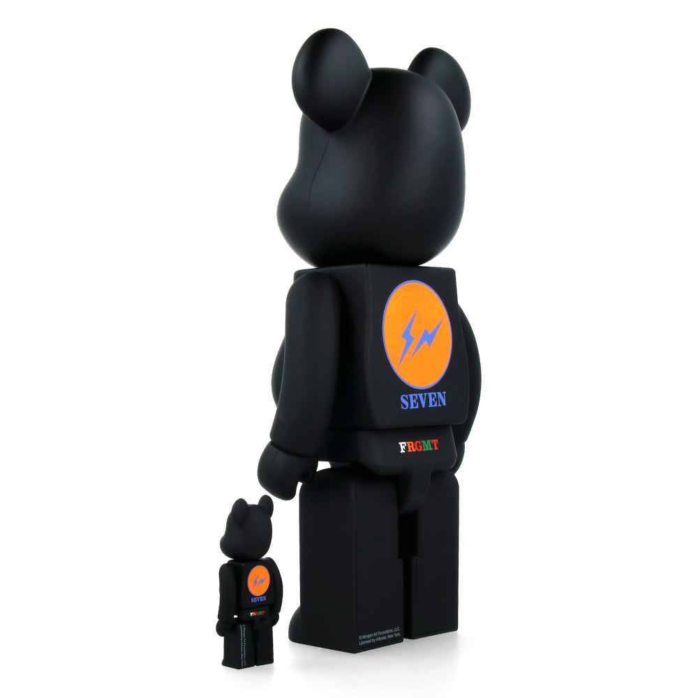 400% + 100% Bearbrick Robert Indiana X Fragment Design Black Vinyl Art Toy - Perfect for Collectors, Home Decor & Gift Giving
