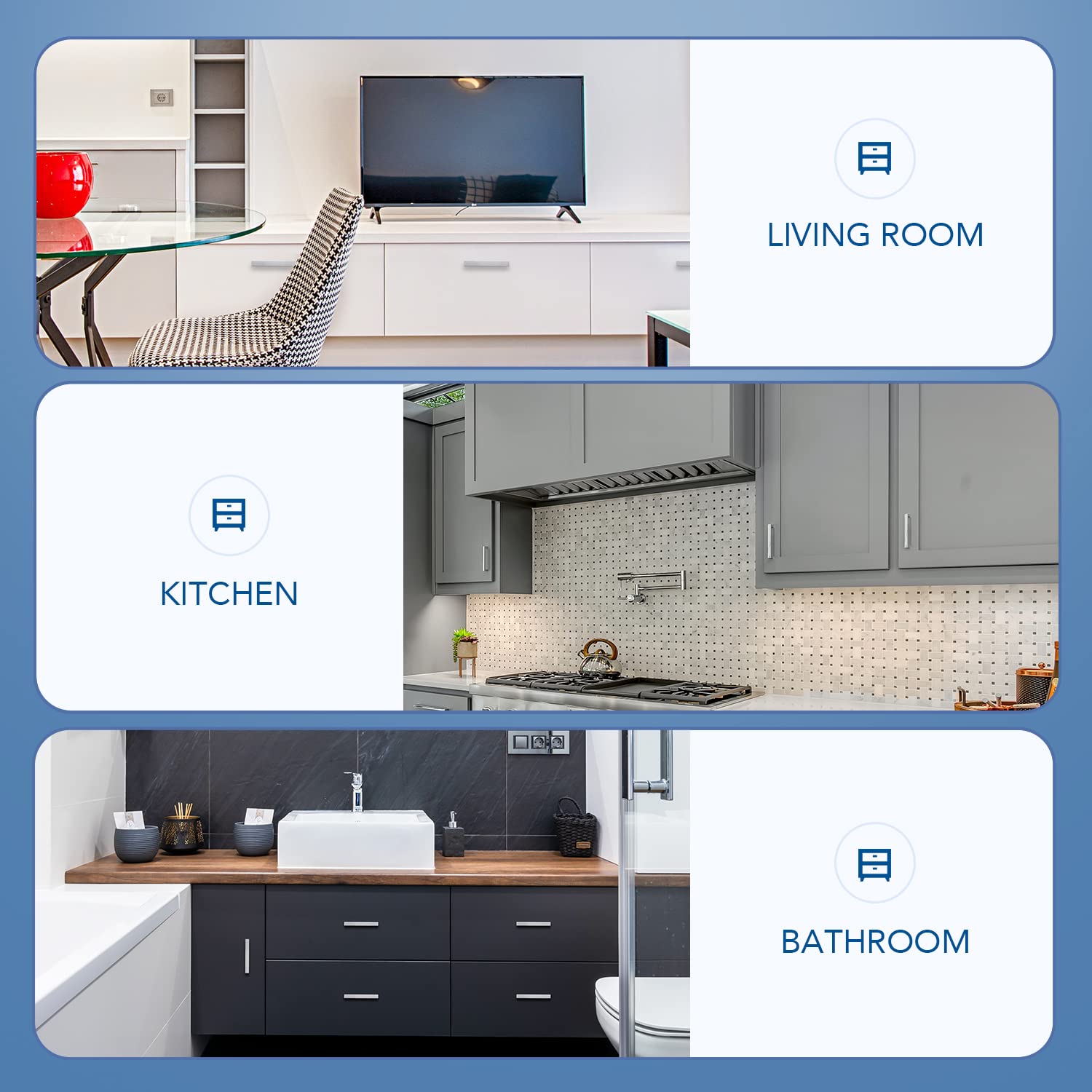 Ravinte 15 Pack 3-3/4 Inch Brushed Nickel Stainless Steel Cabinet Pulls - Square Kitchen Cabinet Handles & Drawer Hardware with Screwdriver Included - Perfect for Modern Kitchen & Bathroom Renovation