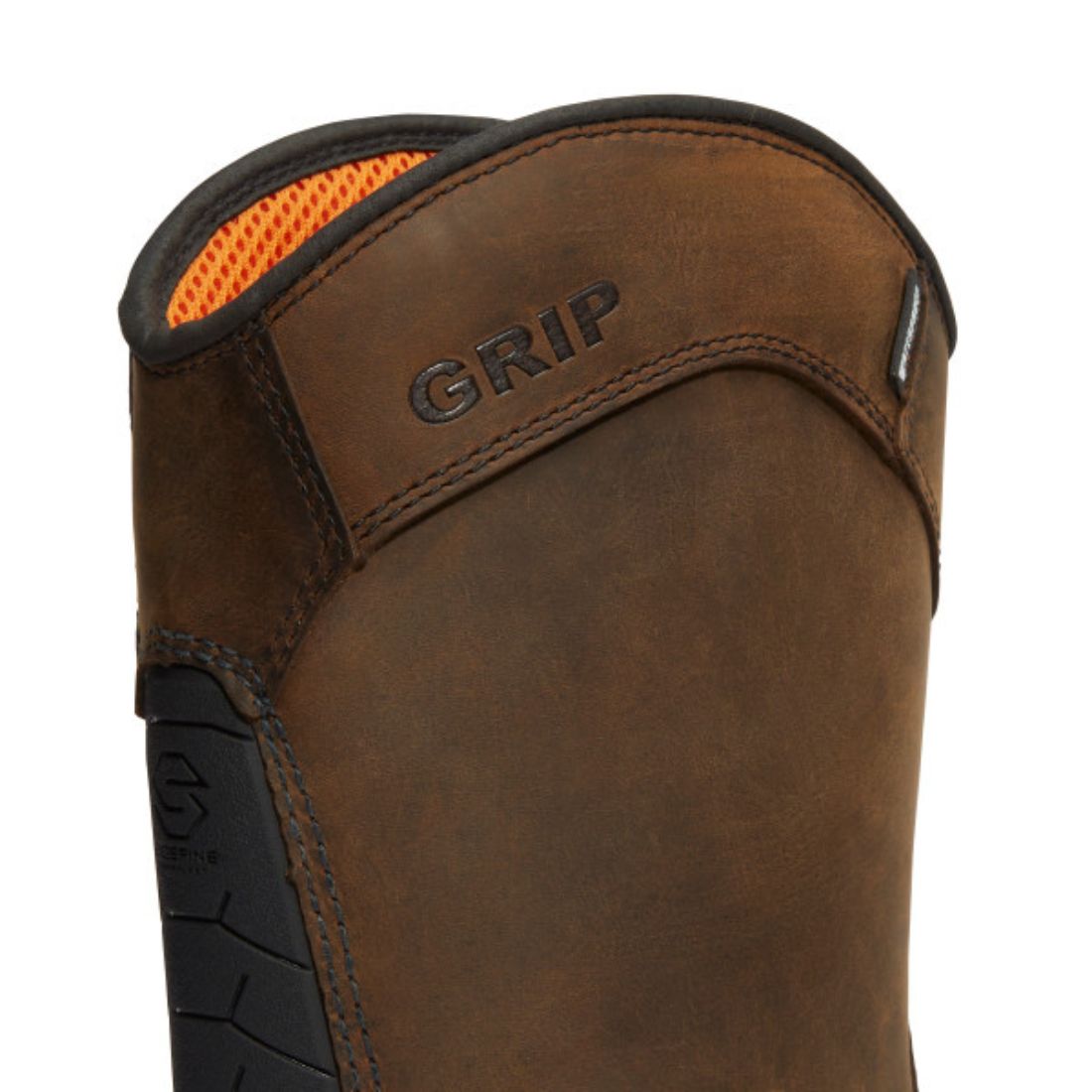 Timberland PRO Boondock Men's Waterproof Composite Toe Pull-On Work Boots - Slip Resistant Safety Wellington Boots for Construction & Outdoor Work (Brown, TB0A4499214)
