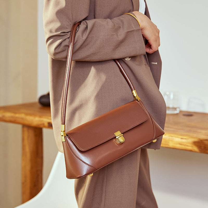 Stylish Genuine Leather Small Shoulder Handbag for Women - Perfect for Work, Travel & Everyday Use