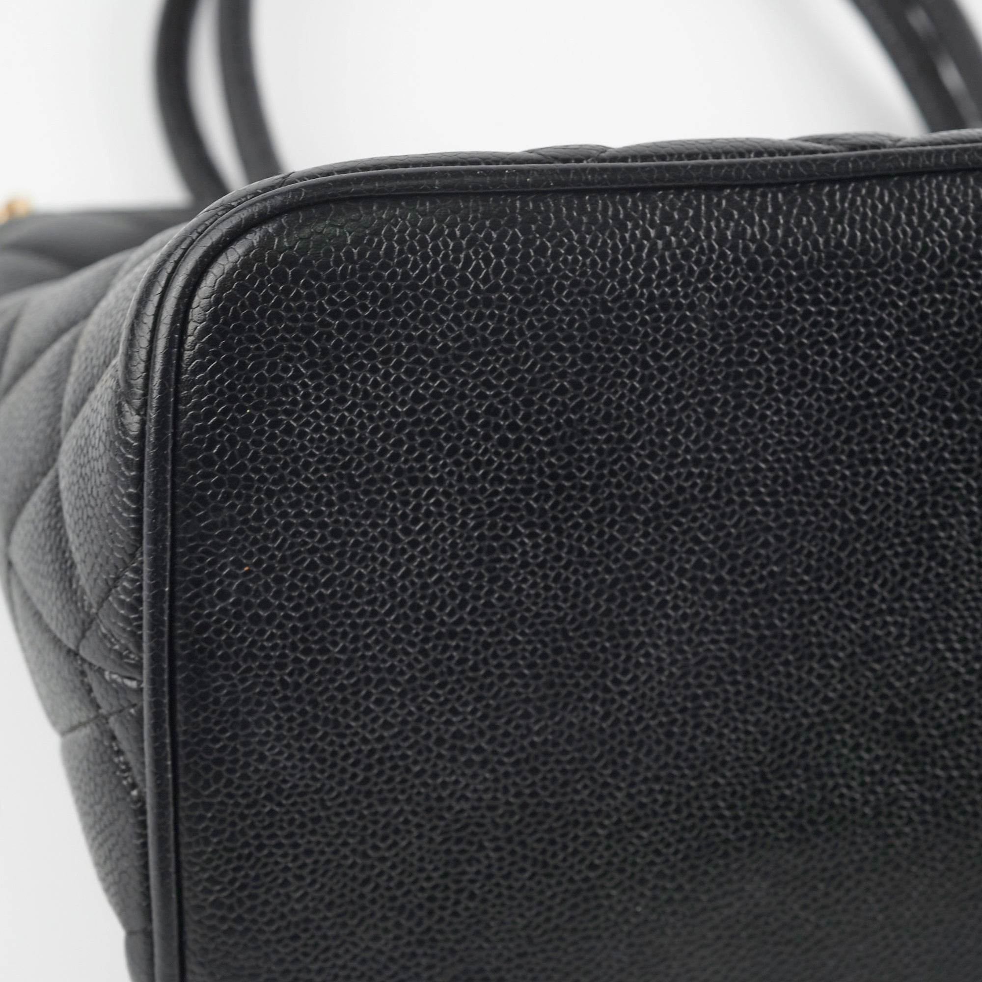 Chanel Mademoiselle Black Caviar Leather Tote Bag for Women - Luxury Designer Handbag for Work, Travel & Everyday Use