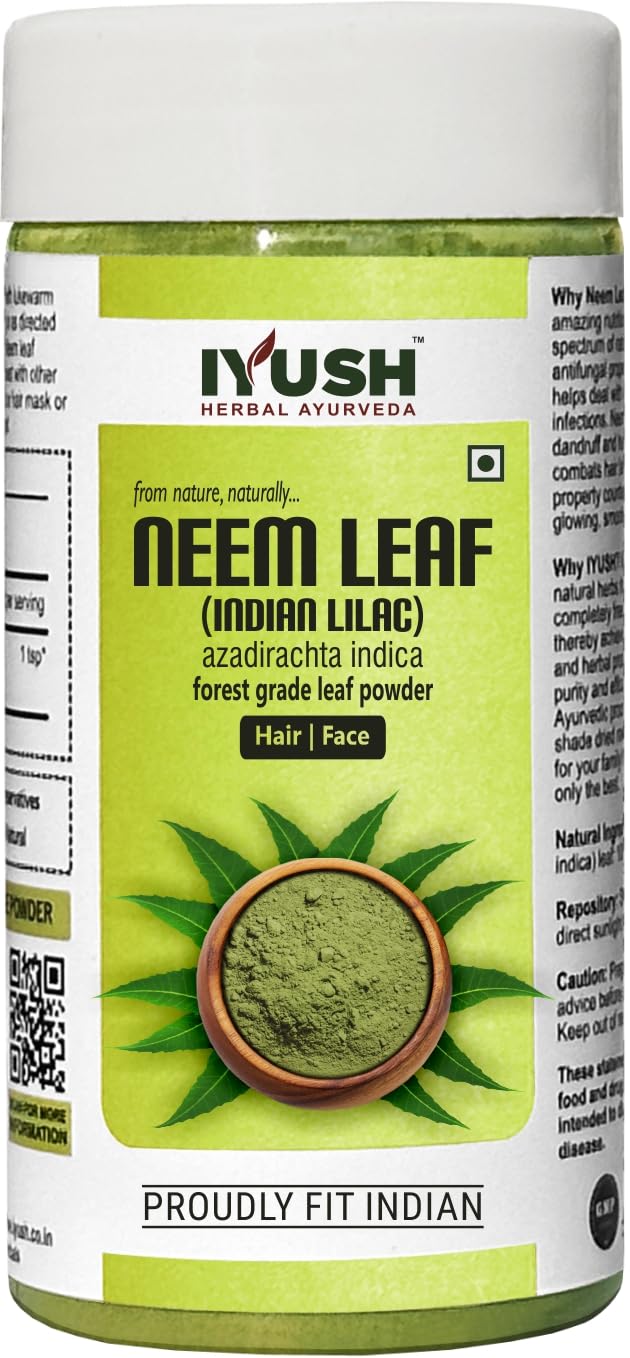 Organic Neem Powder for Face, Hair & Skin Care | 100% Pure Ayurvedic Neem Leaves Powder for Eating & Beauty Treatments | 100gm | Perfect for DIY Face Masks, Hair Growth & Natural Skin Remedies