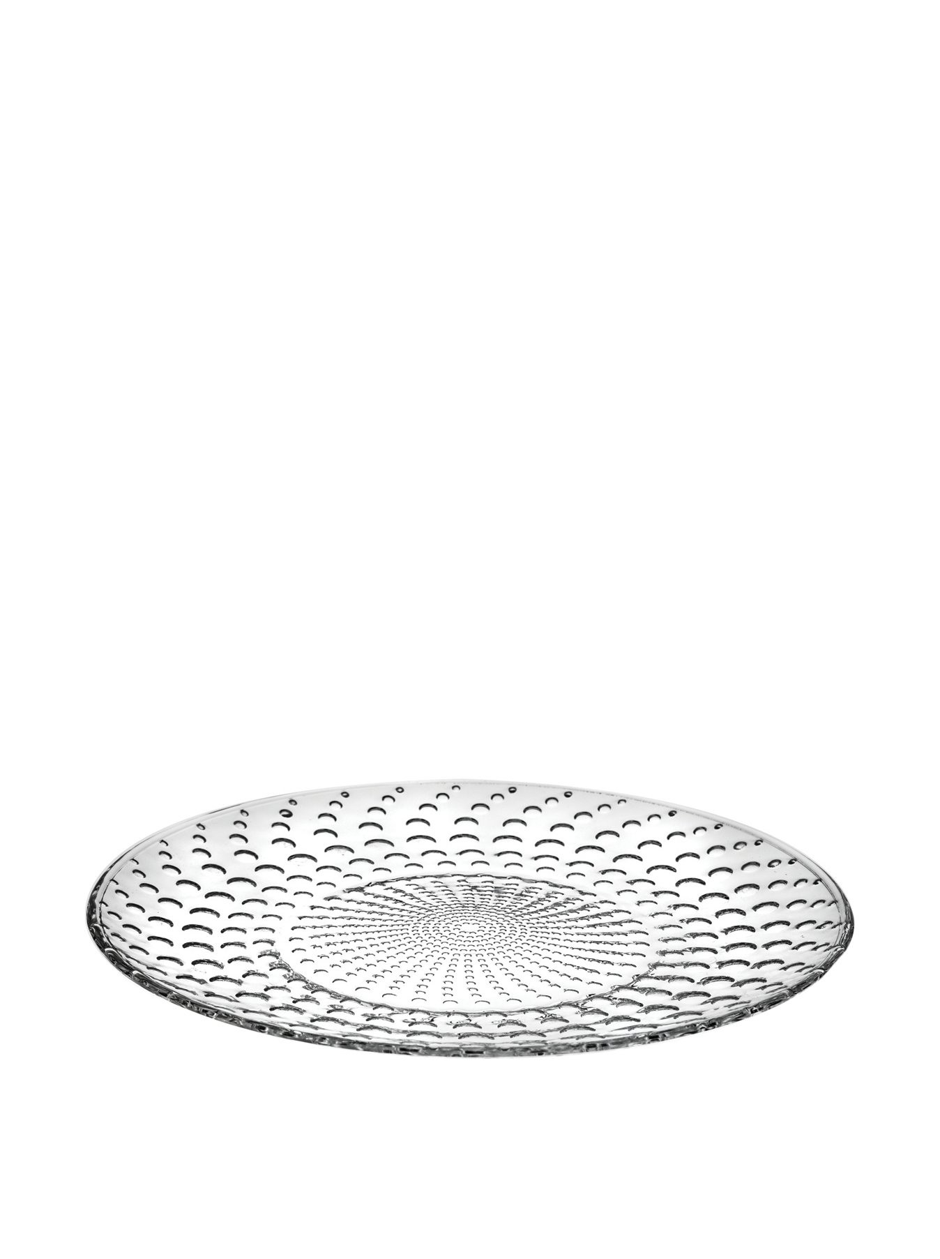 RCR 26039020006 Galassia Luxion Crystal Glass Plates - Elegant 4-Piece Set for Cakes, Desserts & Table Decor | Perfect for Weddings, Parties & Home Dining