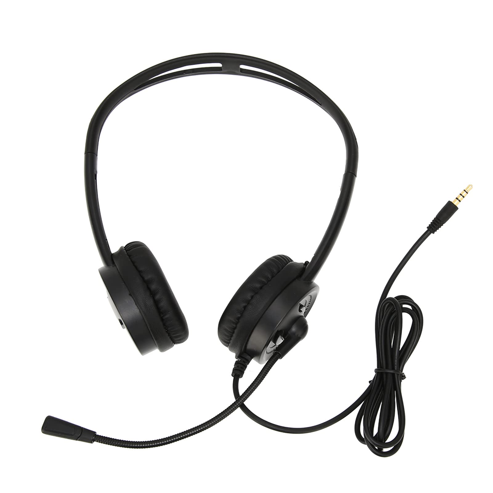 FOUF Wired Headset with Noise Cancelling Mic - Office & Call Center Headphones for Laptop & Mobile