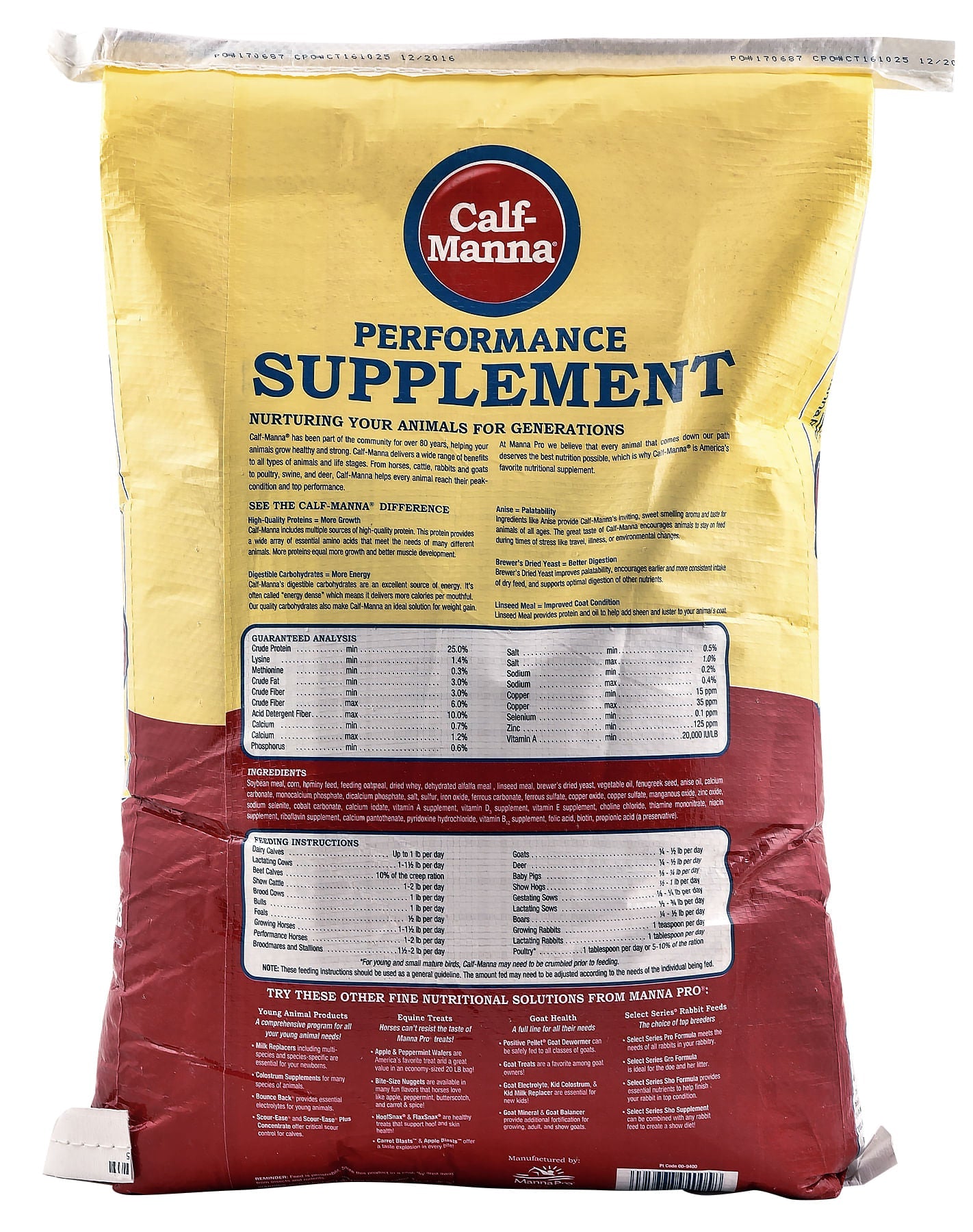 Calf Manna Multi-Species Performance Supplement for Livestock - Boost Growth & Health for Cattle, Goats, Sheep & Horses | Ideal for Farms, Ranches & Animal Care