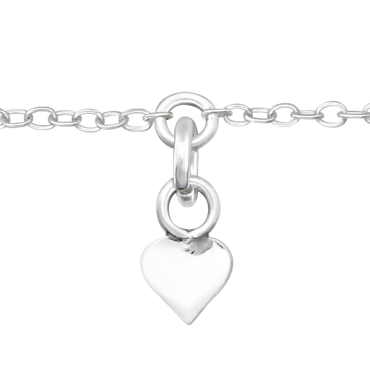 Kids Sterling Silver Heart Bracelet - Dainty Adjustable Charm Bracelet for Girls, Gift for Birthday, Valentine's Day | Perfect for Parties, School & Special Occasions