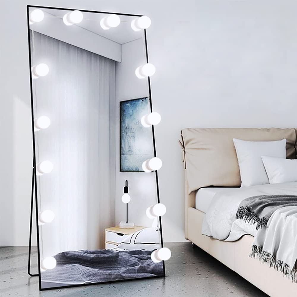 Chende Hollywood Vanity Lights for Makeup - 14 Dimmable LED Bulbs with AC Adapter, Stick-On Mirror Lights for Dressing Room & Bathroom (Mirror Not Included) - Perfect for Makeup Application, Photography Lighting, and Home Decor