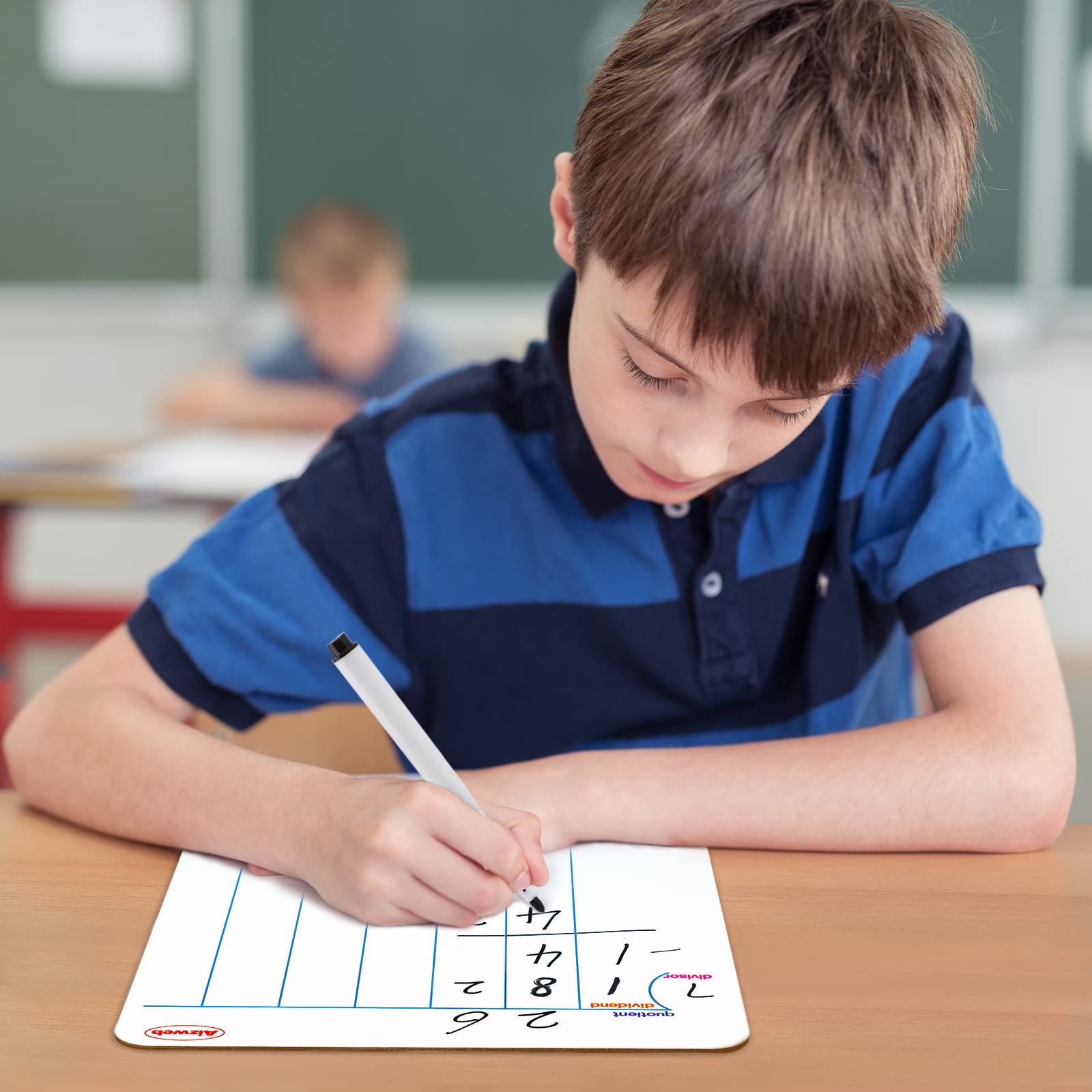 Dry Erase Long Division Whiteboard - Reusable Math Practice Board for Kids & Students - Perfect for Classroom, Homeschool & Learning at Home