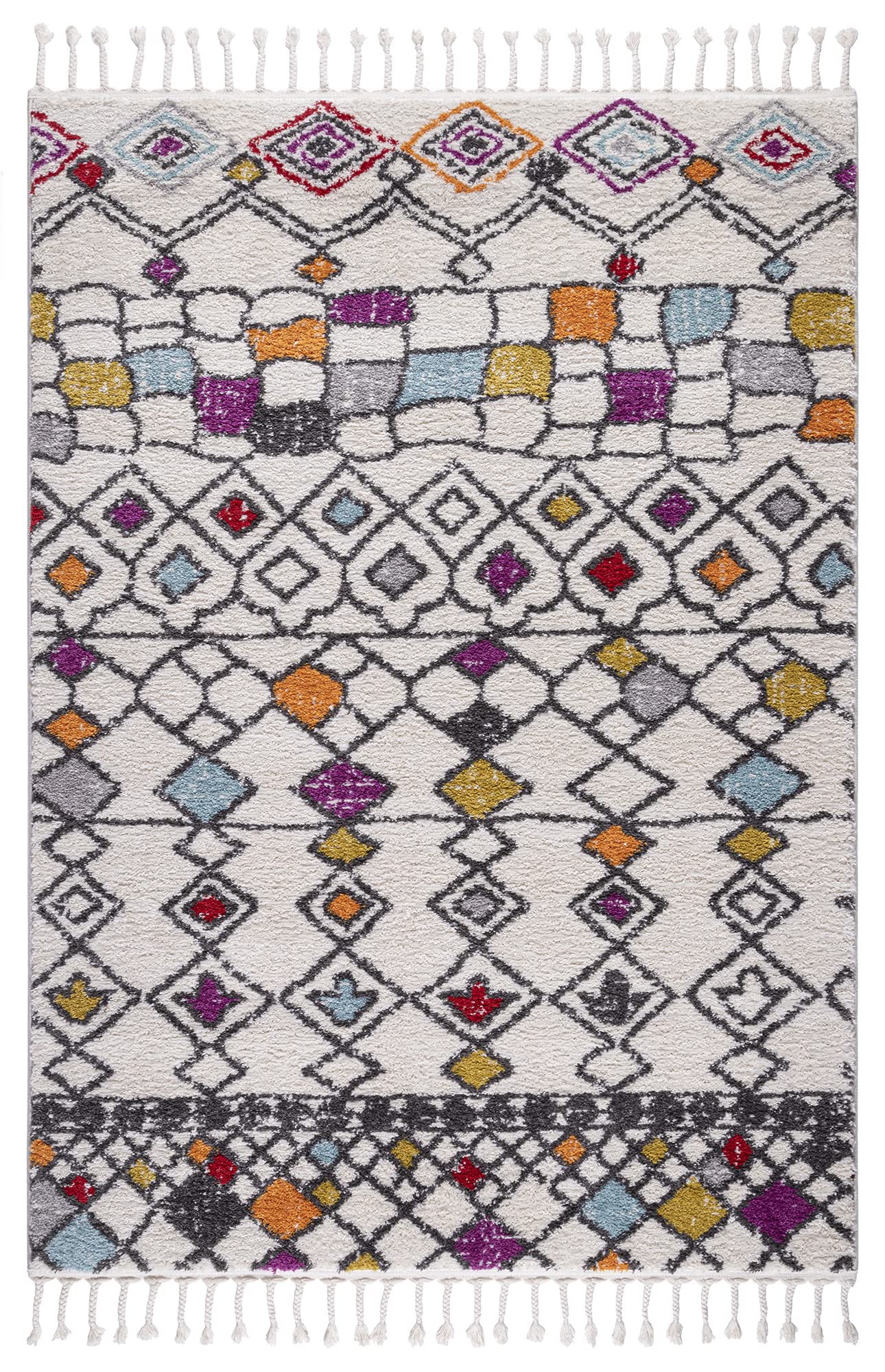Bohemian Tribal Moroccan Area Rug 7'8