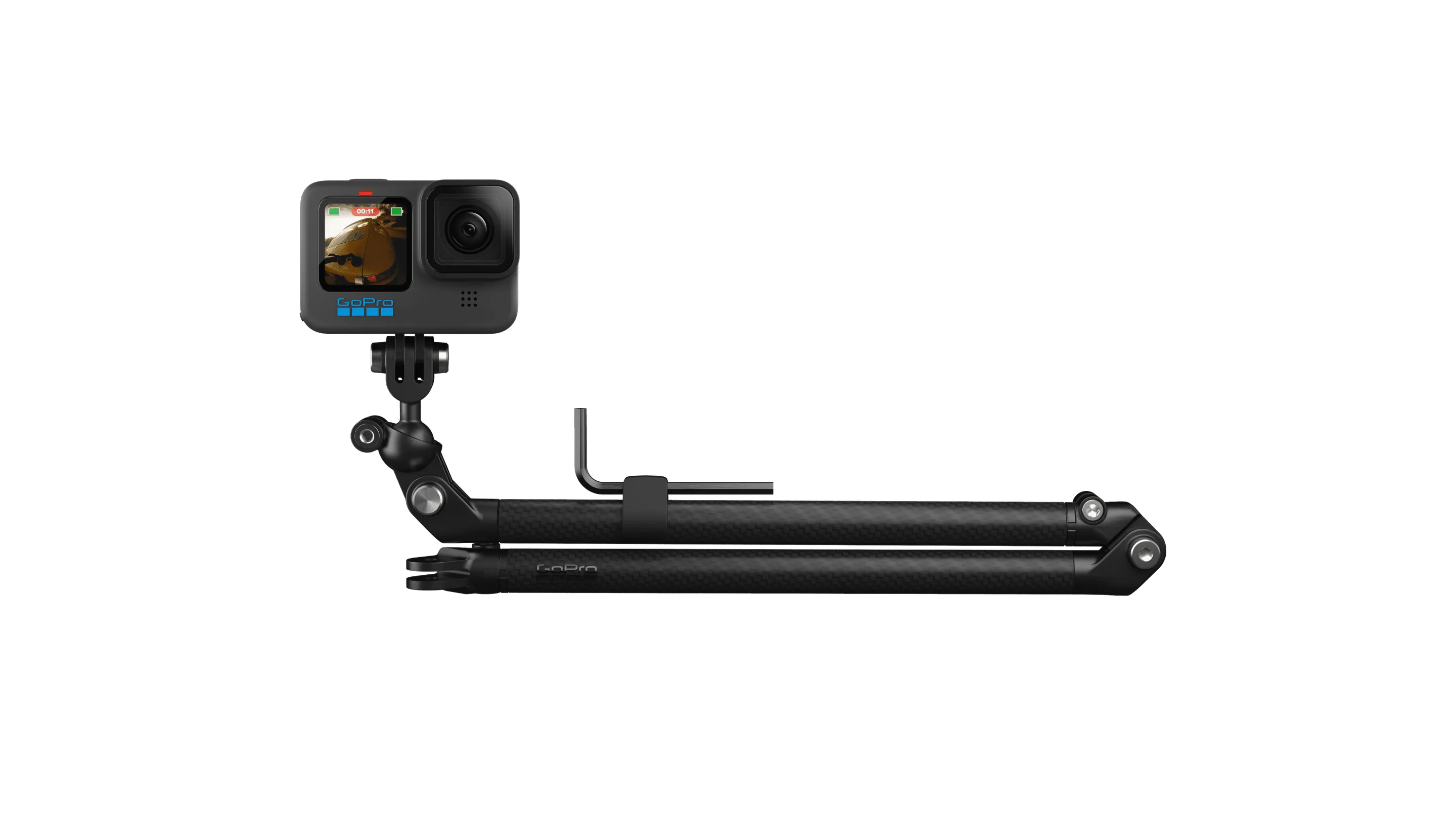GoPro Boom and Bar Mount - Adjustable Extension Pole for Action Cameras - Perfect for Cycling, Motorcycling & Outdoor Adventures