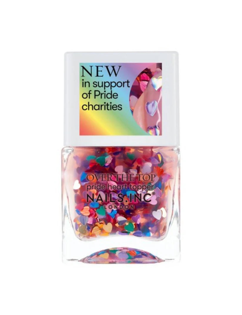 NAILS INC Love in Sequins Confetti Nail Polish Topper - Glitter Top Coat for Manicures, Parties & Special Occasions