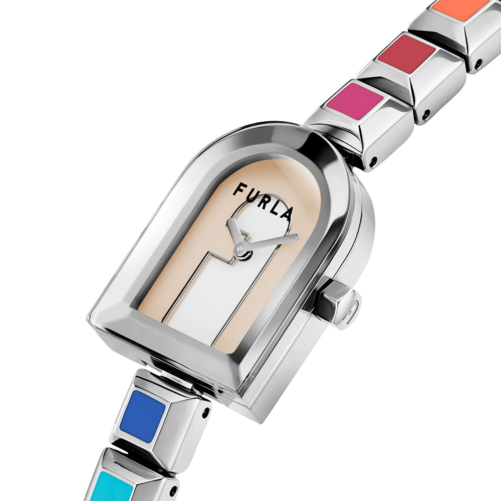 Furla WW00035001L1 Arch Case Enamel Women's Watch - Elegant Fashion Timepiece for Women, Perfect for Office, Party & Everyday Wear