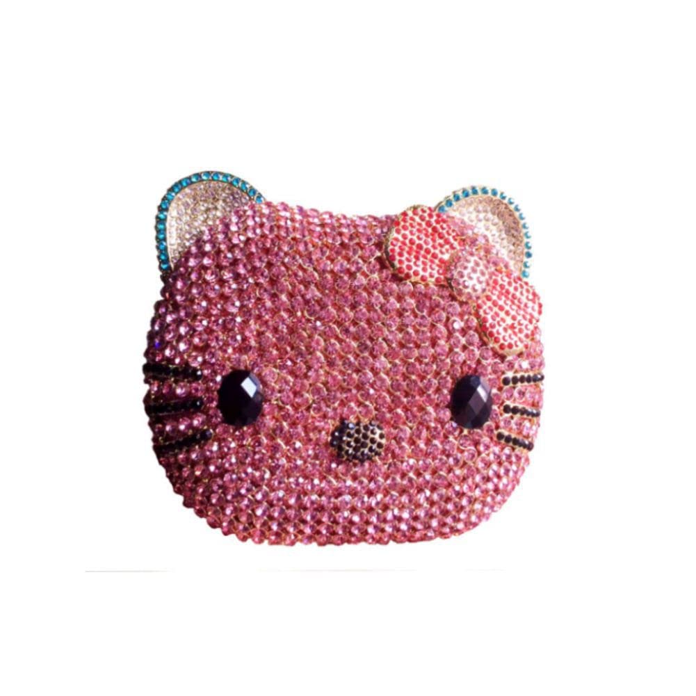 DEBIMY Cute Cat Crystal Clutch Purse for Women - Elegant Evening Bag & Party Handbag for Girls (Perfect for Holiday Parties, Weddings & Special Occasions)