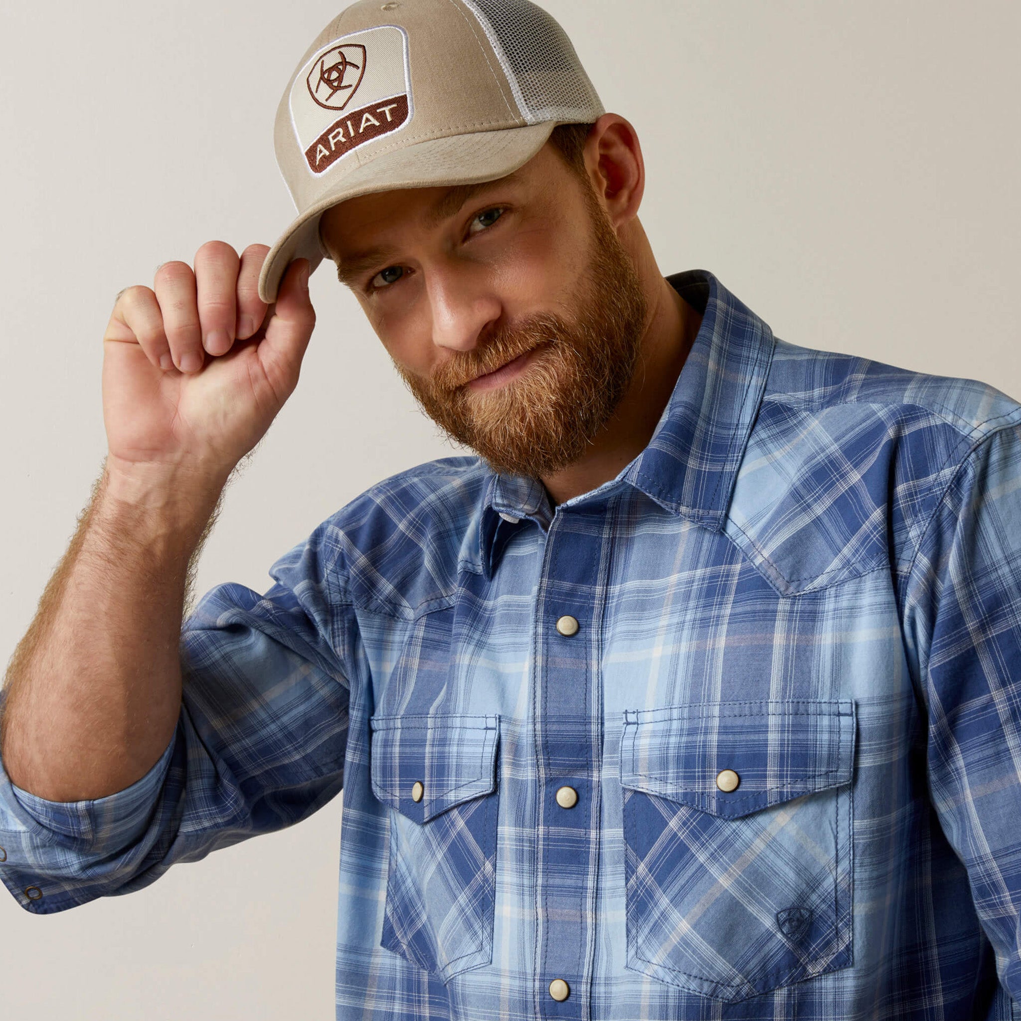 Ariat Men's Halmaty Shirt - Western Style Long Sleeve Button-Up for Casual Wear & Outdoor Activities