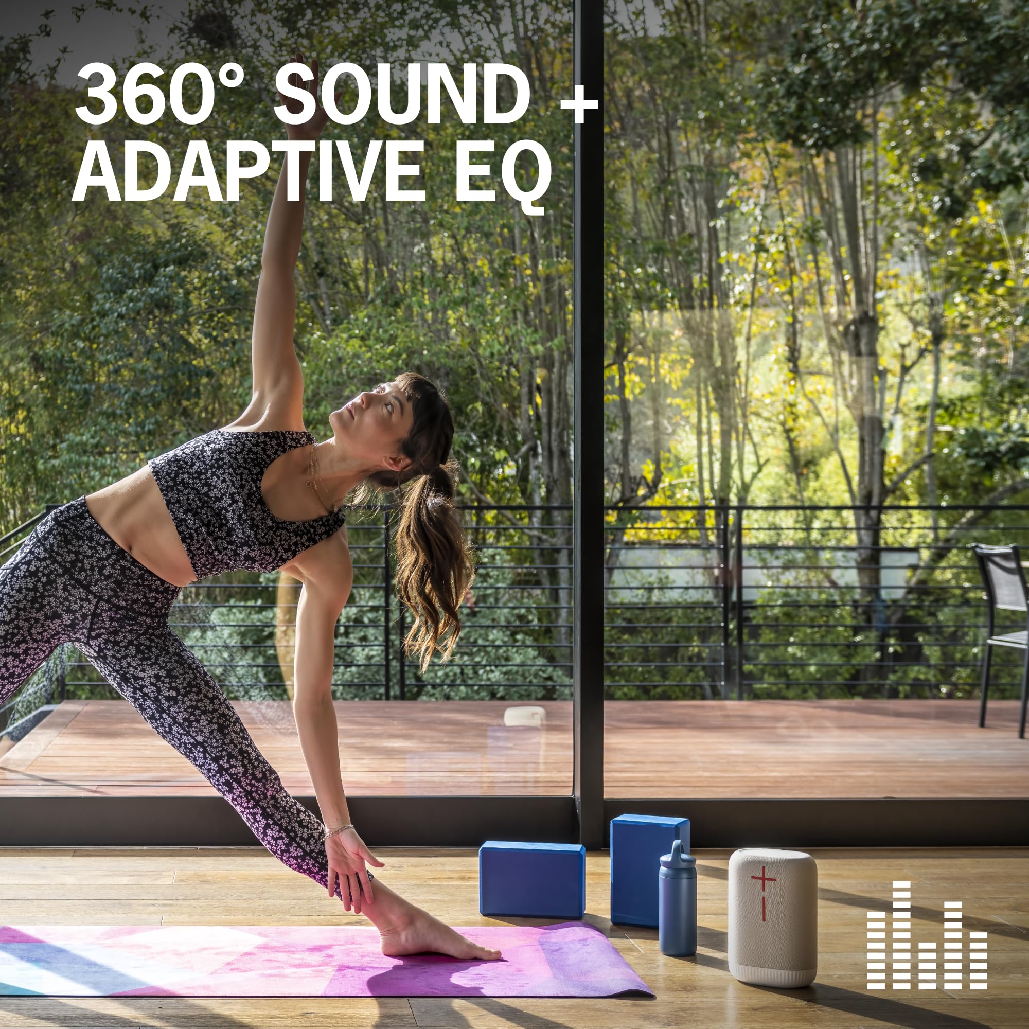 Ultimate Ears EPICBOOM Portable Bluetooth Speaker - Wireless 360° Sound with Big Bass, Adaptive EQ, IP67 Waterproof & Floatable - 17H Battery, 180ft Range, USB-C Charging (Charcoal Black) - Perfect for Pool Parties, Beach Outings & Outdoor Adventures