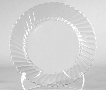 WNA Classicware 10-1/4-inch Clear Glass Plates - Bulk Pack of 144 - Durable Dinner Plates for Restaurants, Catering, Parties & Home Use