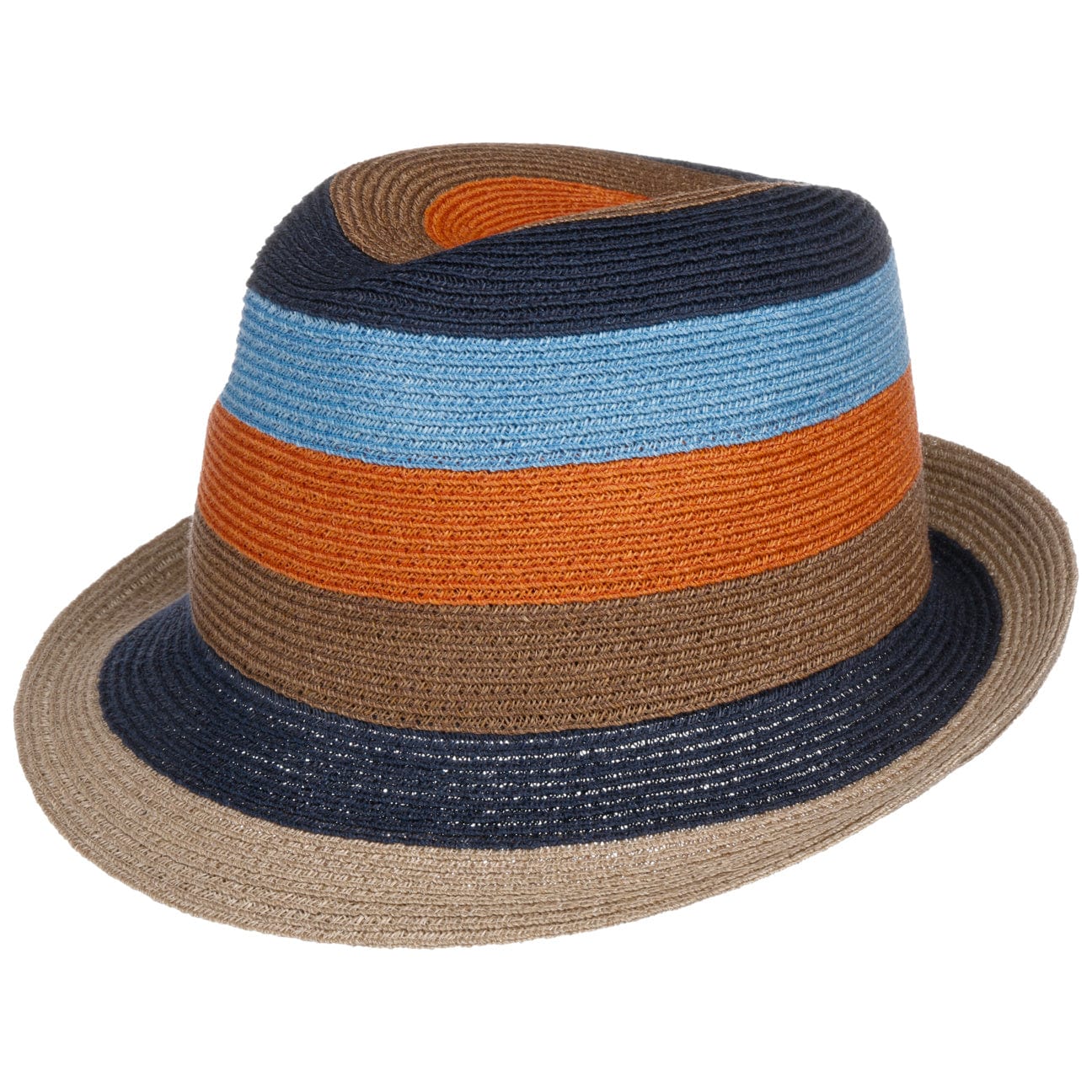 Stylish Svenja Stripes Trilby Hat by Mayser - Women's Fashion Summer Sun Hat for Outdoor, Beach & Travel Accessories