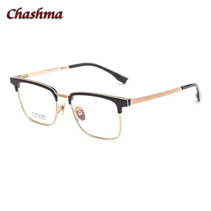 Unisex Square Acetate Titanium Eyeglasses Frame 7006 - Lightweight & Durable for Reading, Work, and Everyday Fashion
