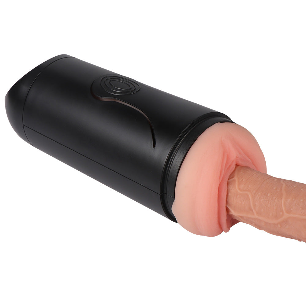Squeezable Moaning Vibrating Vaginal Masturbator - Realistic Fanny Cup for Women - Perfect for Solo Play & Couples Fun