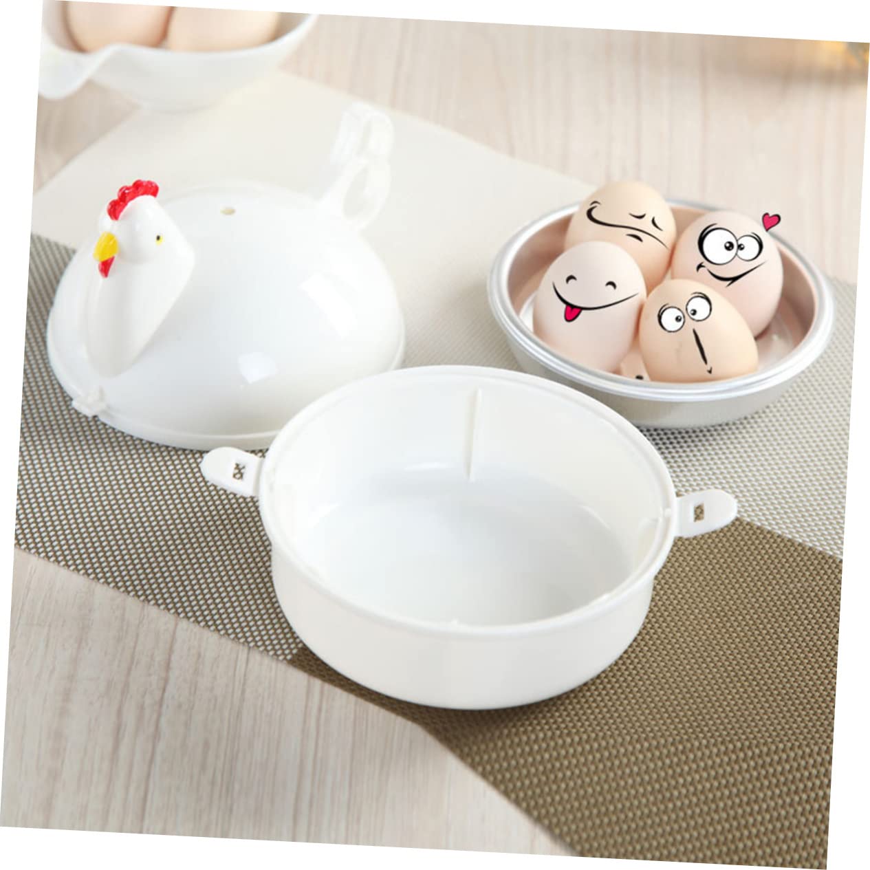 Zerodeko 4-Piece Microwave Egg Poacher Set - BPA-Free Egg Cooker Cups for Perfect Poached Eggs, Omelets & Boiled Eggs - Stovetop & Microwave Safe - Ideal for Breakfast, Meal Prep & Keto Diet