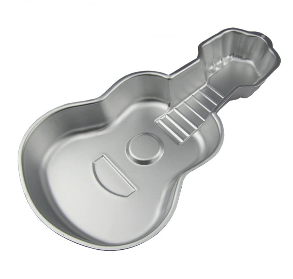 Guitar Shaped Cake Pan - Aluminum Alloy Non-Stick Baking Mold for DIY Birthday, Wedding & Party Cakes | Perfect for Music Lovers, Guitarists & Special Occasions
