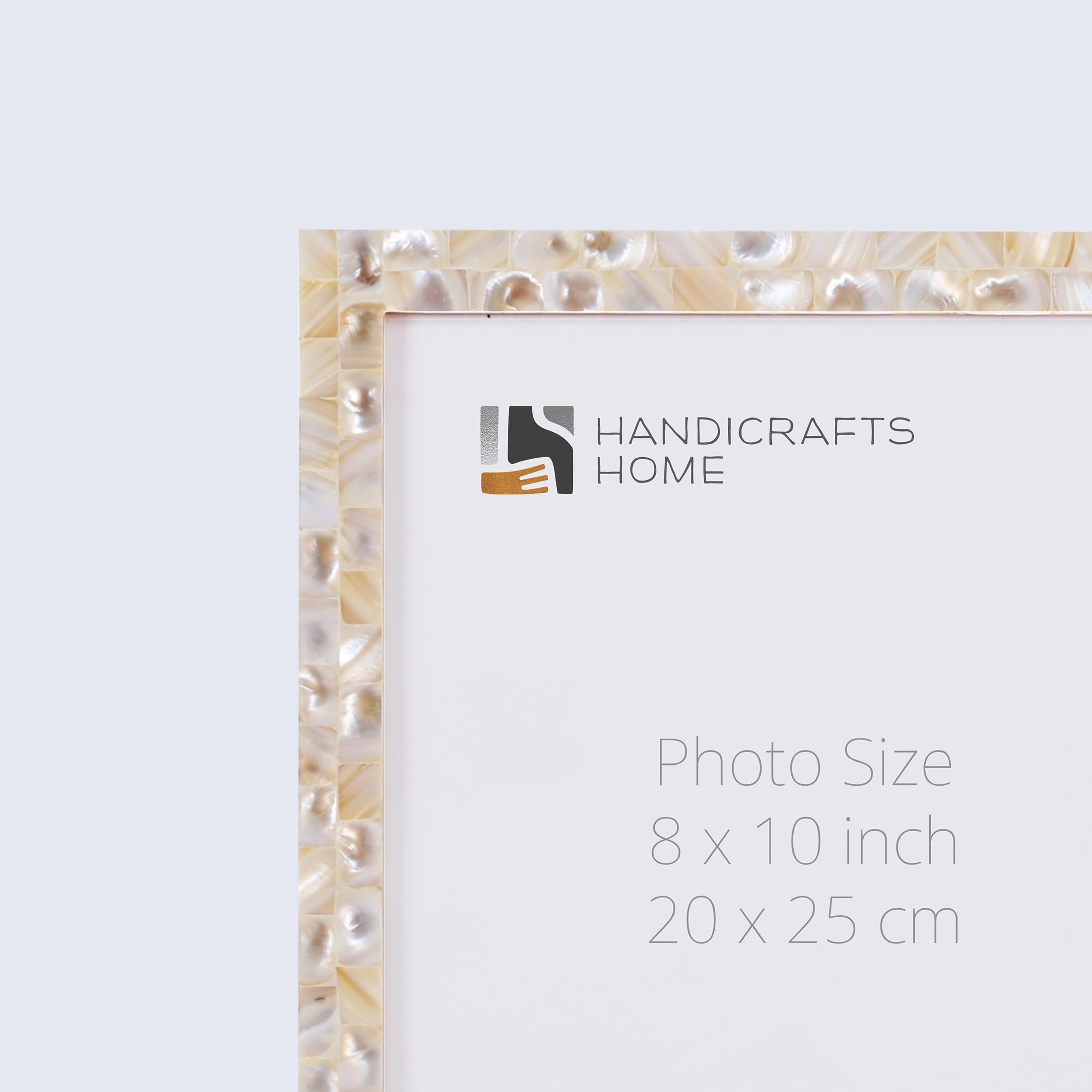 Handmade Mother of Pearl Photo Frames 8x10 (2-Pack) - Wall & Tabletop Decor Gift