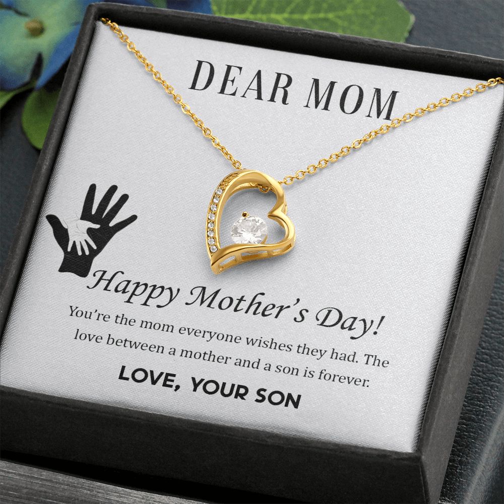 Elegant Heart Necklace Jewelry - Perfect Mother's Day Gift from Son | Gift for Mom, Wife, Grandma | Ideal for Birthday, Anniversary & Special Occasions