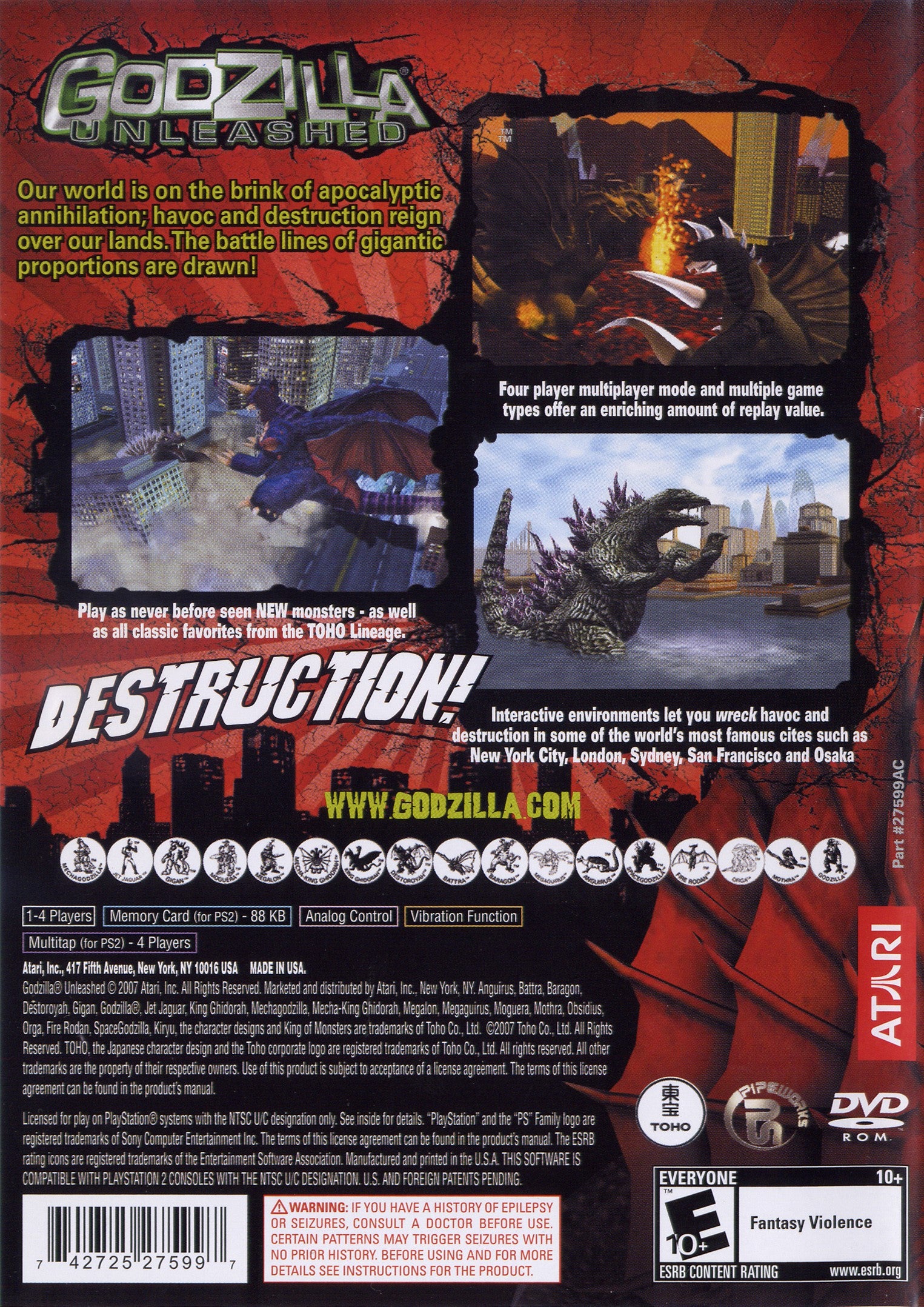 Godzilla Unleashed Action Figure - Collectible Movie Monster Toy for Kids & Adults - Perfect for Display, Gifts, and Play Scenes