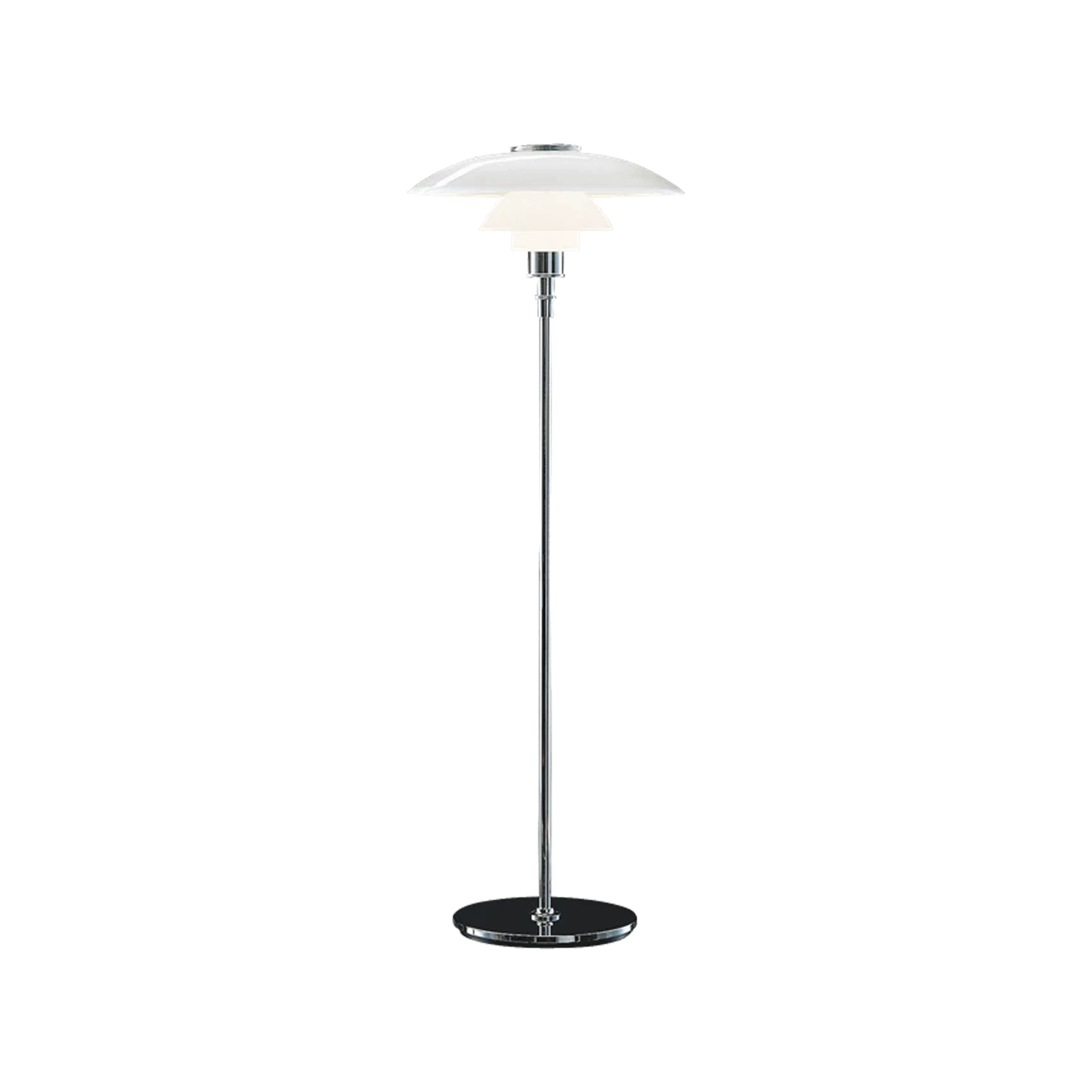 PH 4.5 3.5 Glass Floor Lamp - Modern Minimalist LED Standing Light with Adjustable Brightness for Living Room, Bedroom & Office Decor