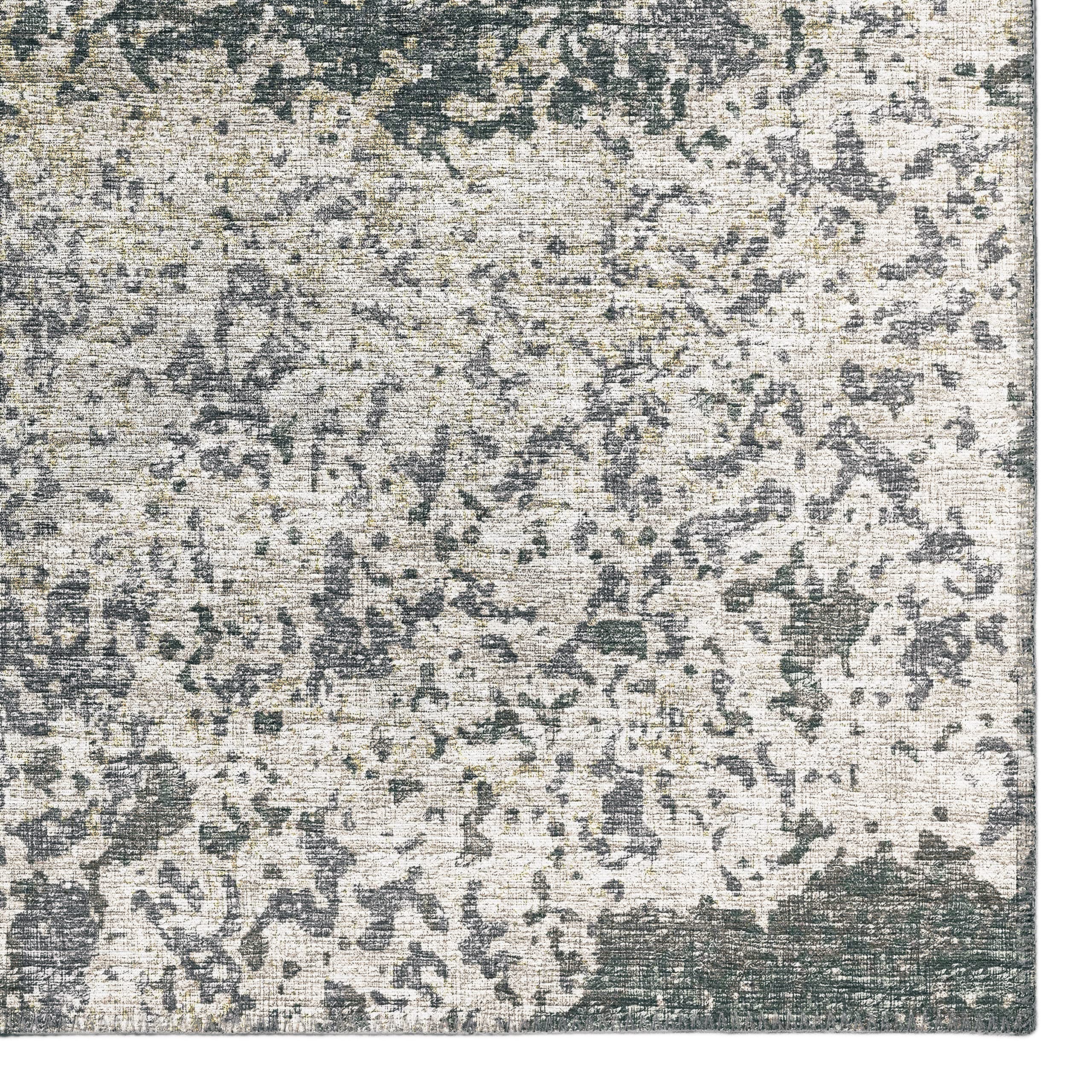 Addison Rylee ARY33 Grey Washable Indoor Outdoor Area Rug 1'8