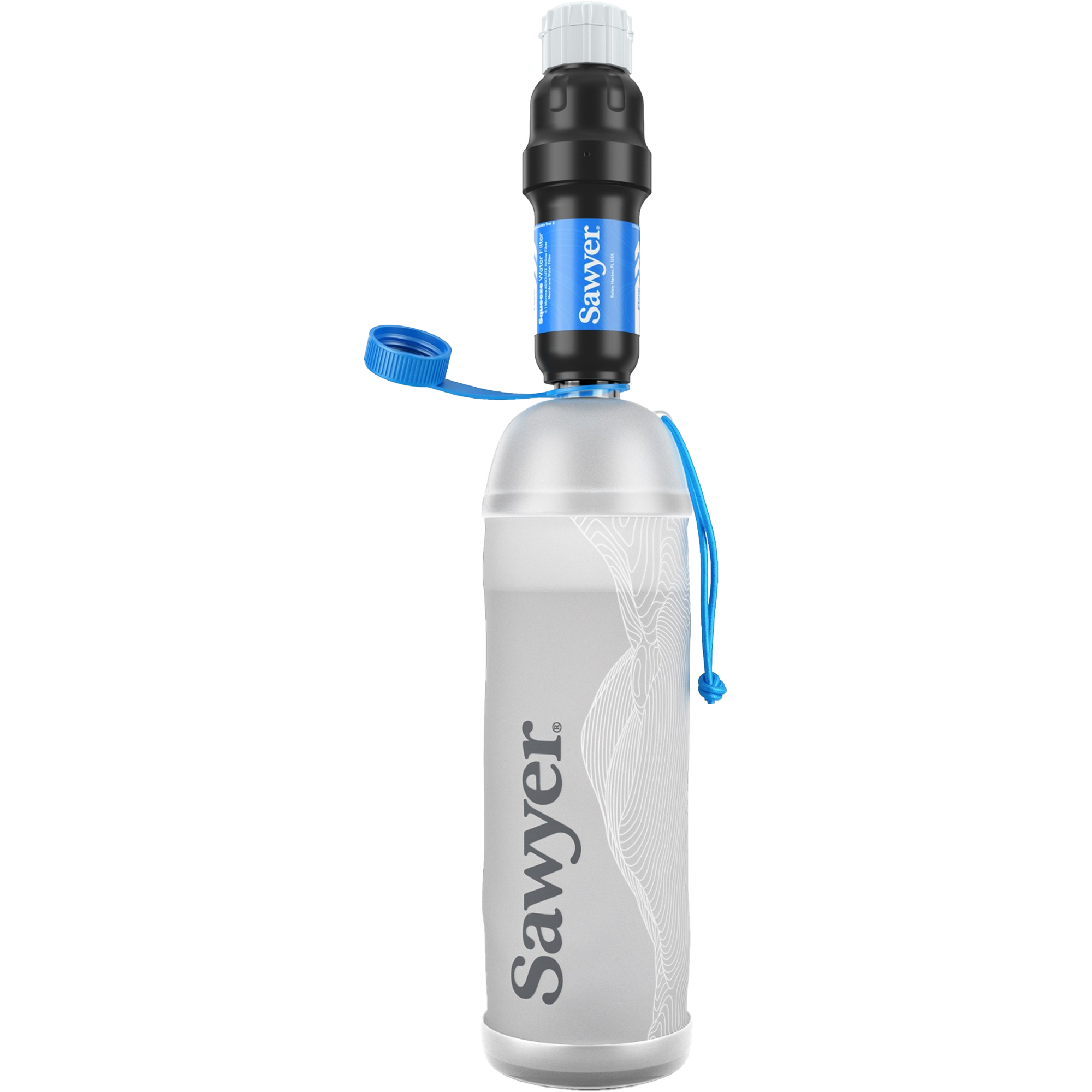 CNOC Premium 1 Liter Lightweight Backpacking Water Filter System - Portable Squeeze Filtration for Hiking, Camping & Emergency Preparedness