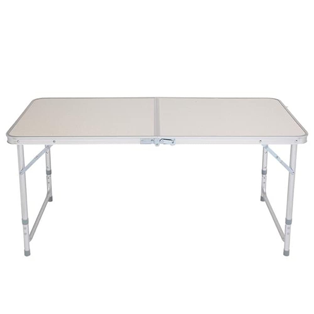 Foldable Multi-Purpose Table - 4ft Portable Outdoor Dining & Garden Desk (120x60x70cm) - Beige | Perfect for Patio, Picnics, Camping & Small Space Living