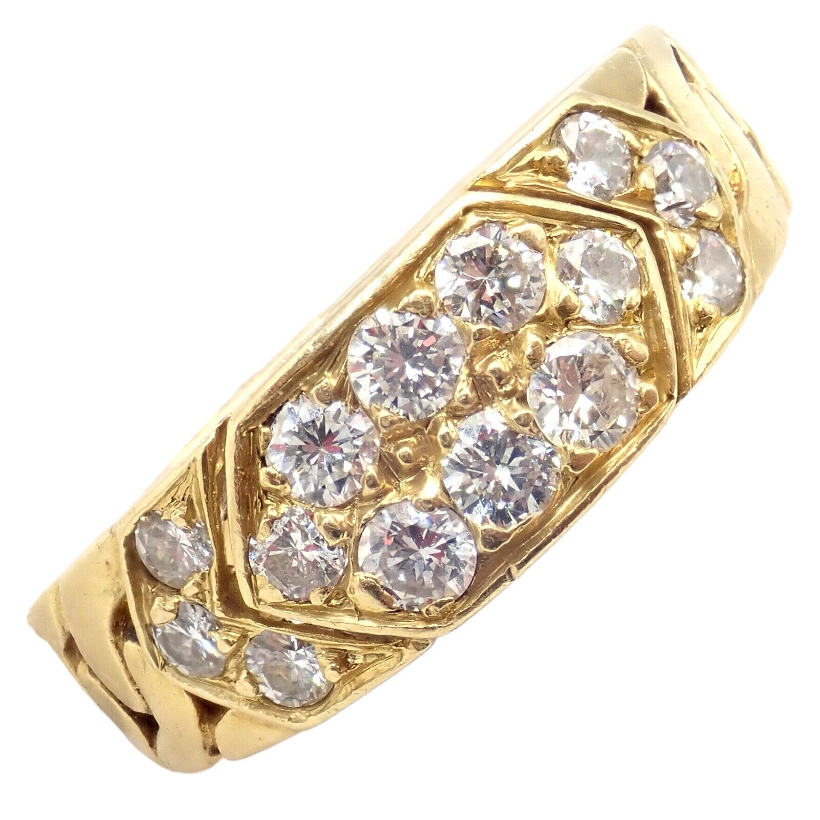 Vintage Van Cleef & Arpels 18k Yellow Gold Diamond Ring - 0.60ct Diamond, Size 7.25 (EU 55) - Luxury Estate Jewelry for Weddings, Anniversaries & Special Occasions