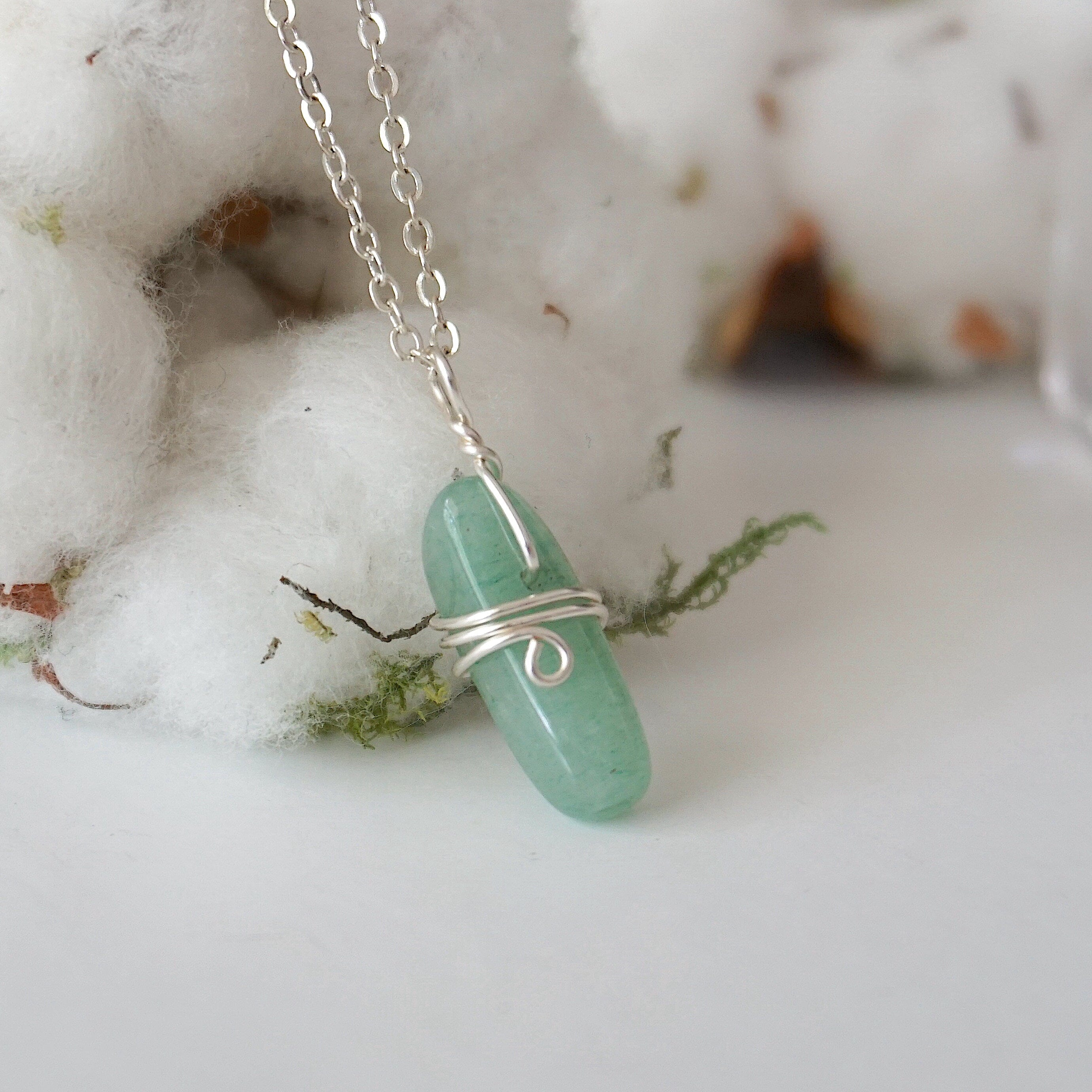 Green Aventurine Crystal Charm Necklace - Healing Stone Jewelry for Women | Spiritual Protection & Good Luck Pendant | Perfect for Meditation, Yoga & Energy Balancing