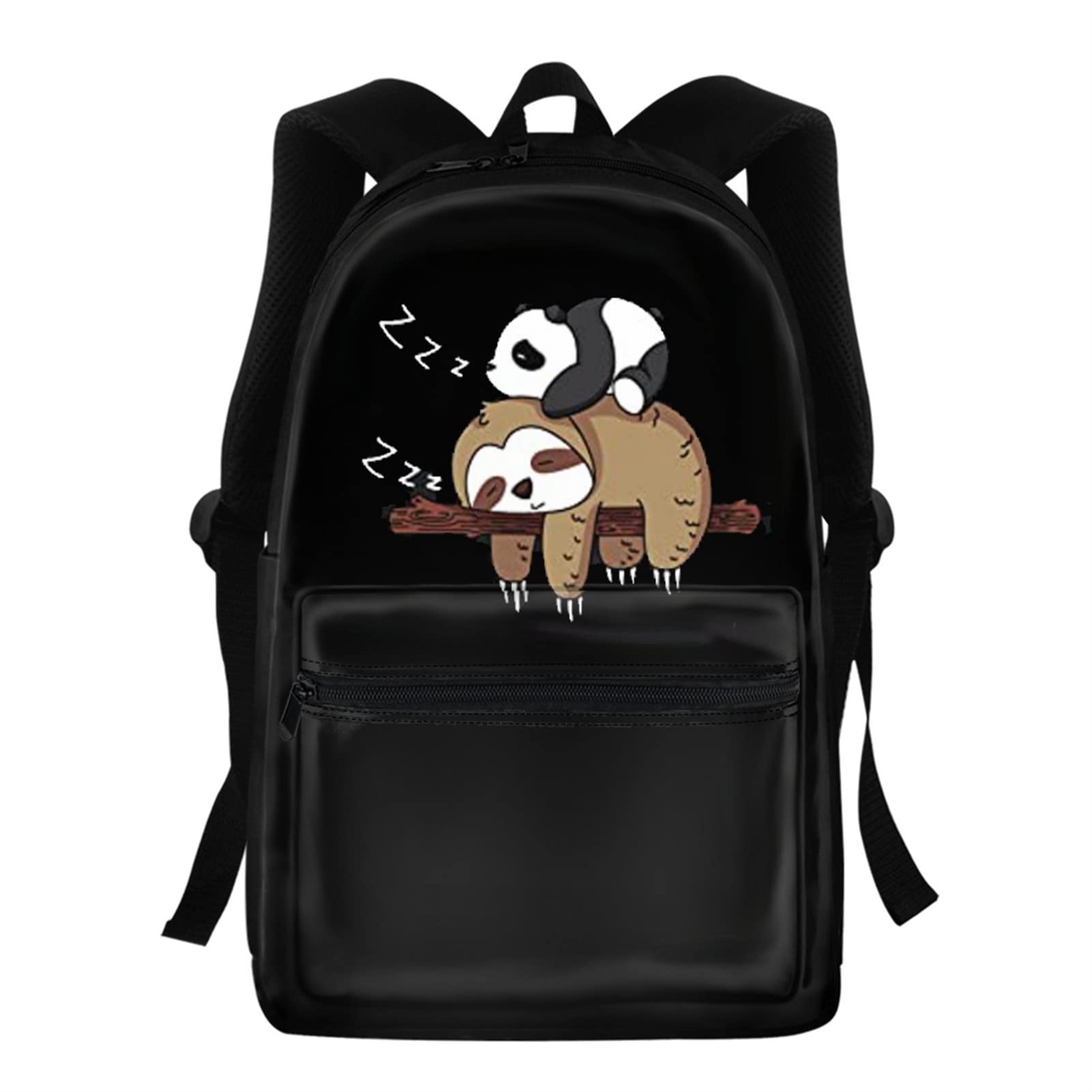 WELLFLYHOM Sloth Panda Kids Backpack for School - Cute Durable Backpack for Boys & Girls Ages 7-10, Elementary to Middle School, Travel & Daily Use - Perfect for Books, Laptop & Casual Daypacks