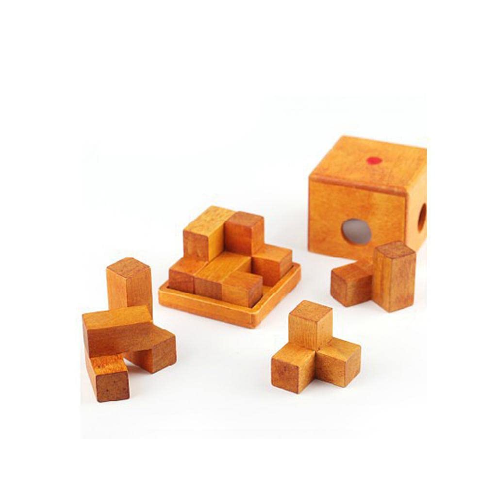 ATORSE Wooden Ming Lock Puzzle Toy - Brain Teaser Building Blocks for Kids, Educational Logic Game (Boxed) - Perfect for STEM Learning, Birthday Gifts & Family Game Night