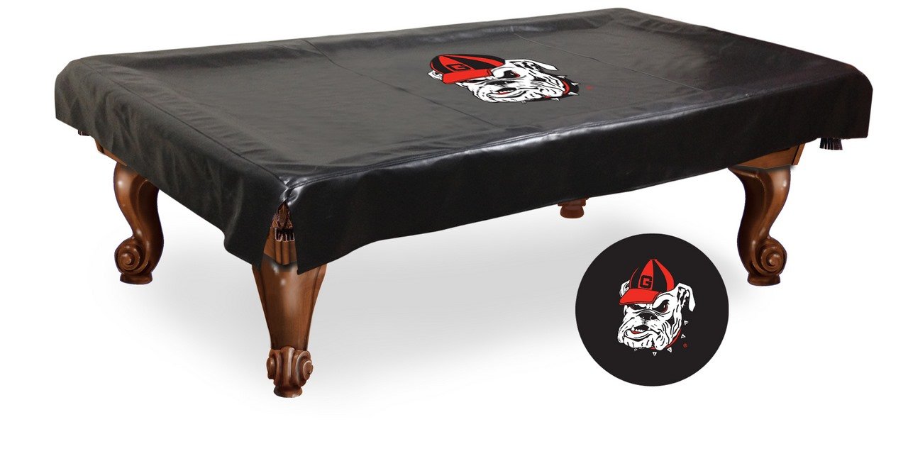 Holland Bar Stool Co. 9-Foot Georgia Bulldog Pool Table Cover - Waterproof Billiard Table Protector for Game Rooms, Bars & Man Caves