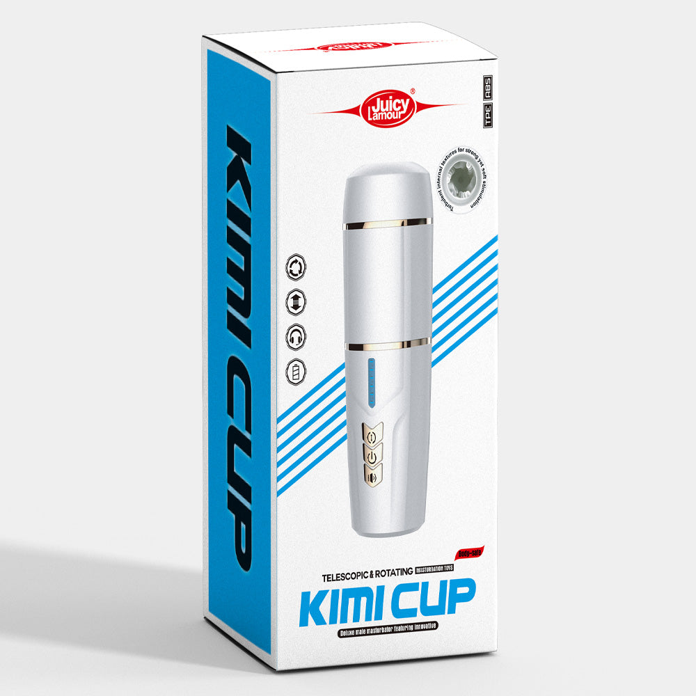 Kimi Cup Thrusting Rotating Moaning Male Masturbator with Strong Suction Mount - Realistic Adult Toy for Solo Pleasure & Couples Play