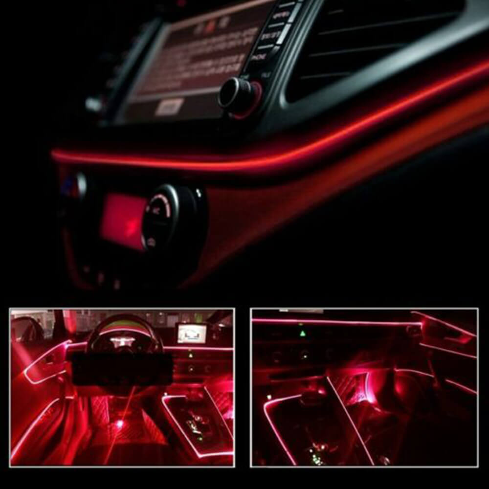 6.56FT LED Car Interior Atmosphere Strip Lights - Auto Decorative Lighting Accessories for Cars, Trucks & SUVs - Perfect for Mood Lighting & Night Driving
