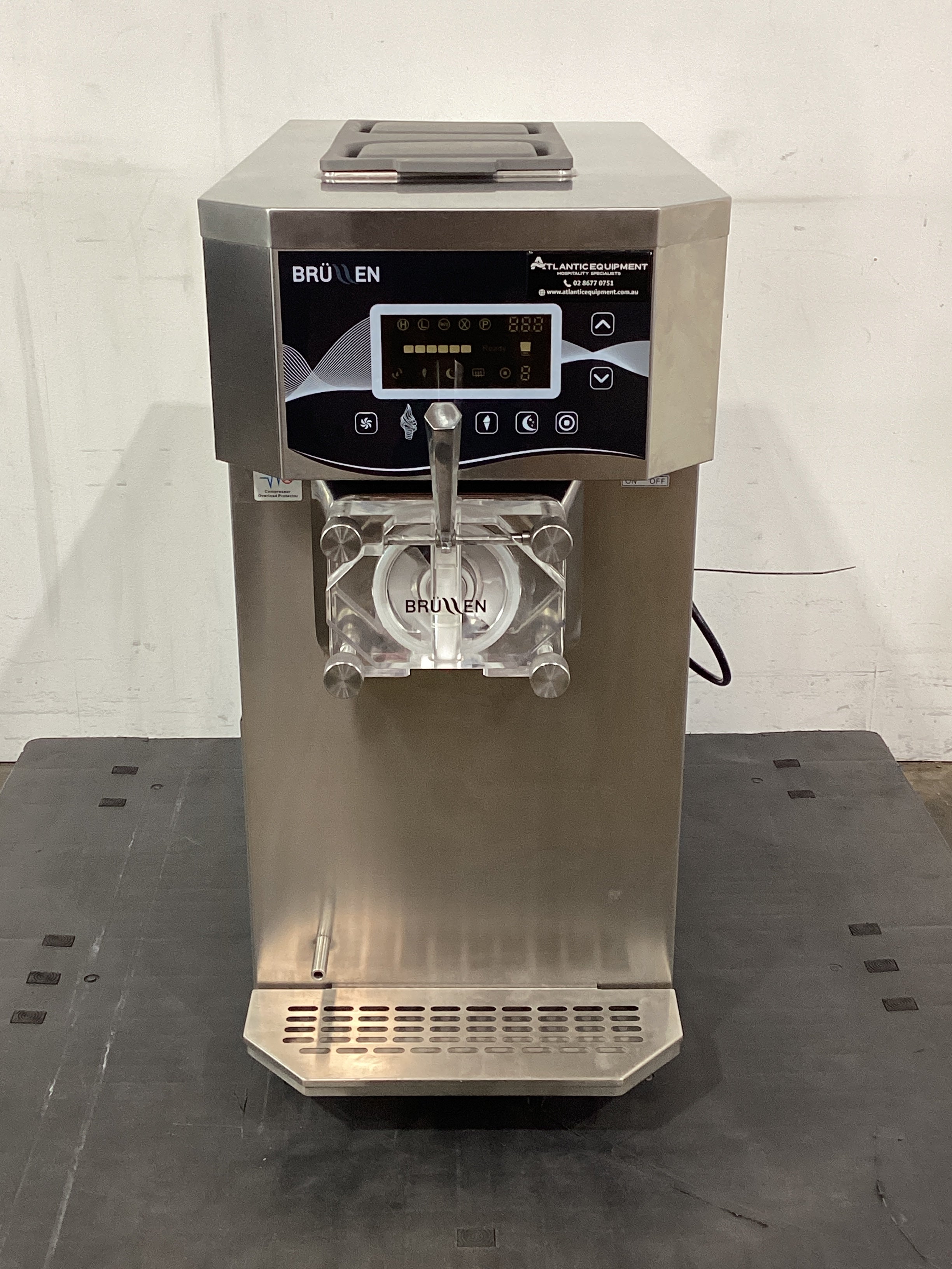 Brullen i91 Pro Commercial Ice Cream Maker Machine - 1.5 Quart Frozen Yogurt & Gelato Maker for Home & Business Use - Perfect for Dessert Shops, Cafes, and Parties