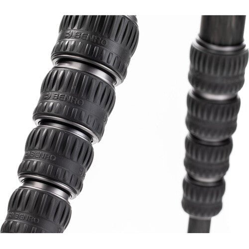 Benro Tortoise Carbon Fiber 3 Series Tripod with S4Pro Video Head - Lightweight Professional Tripod for DSLR Cameras, Video Shooting & Outdoor Photography