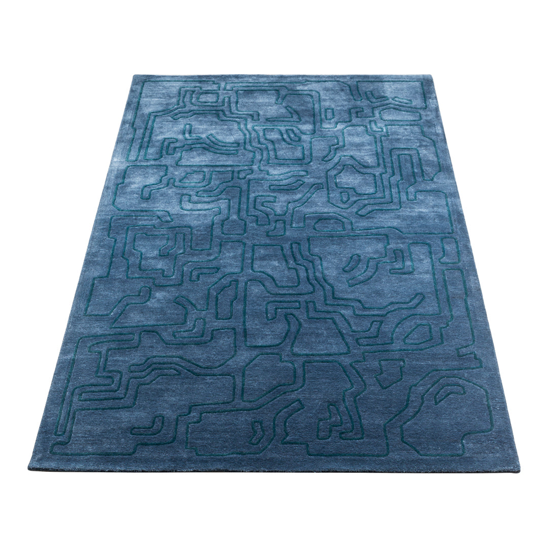 Fragment Structures Rug - Modern Geometric Design Handwoven Area Rug for Living Room, Bedroom, Office - Soft & Durable Home Decor Carpet for Indoor Use