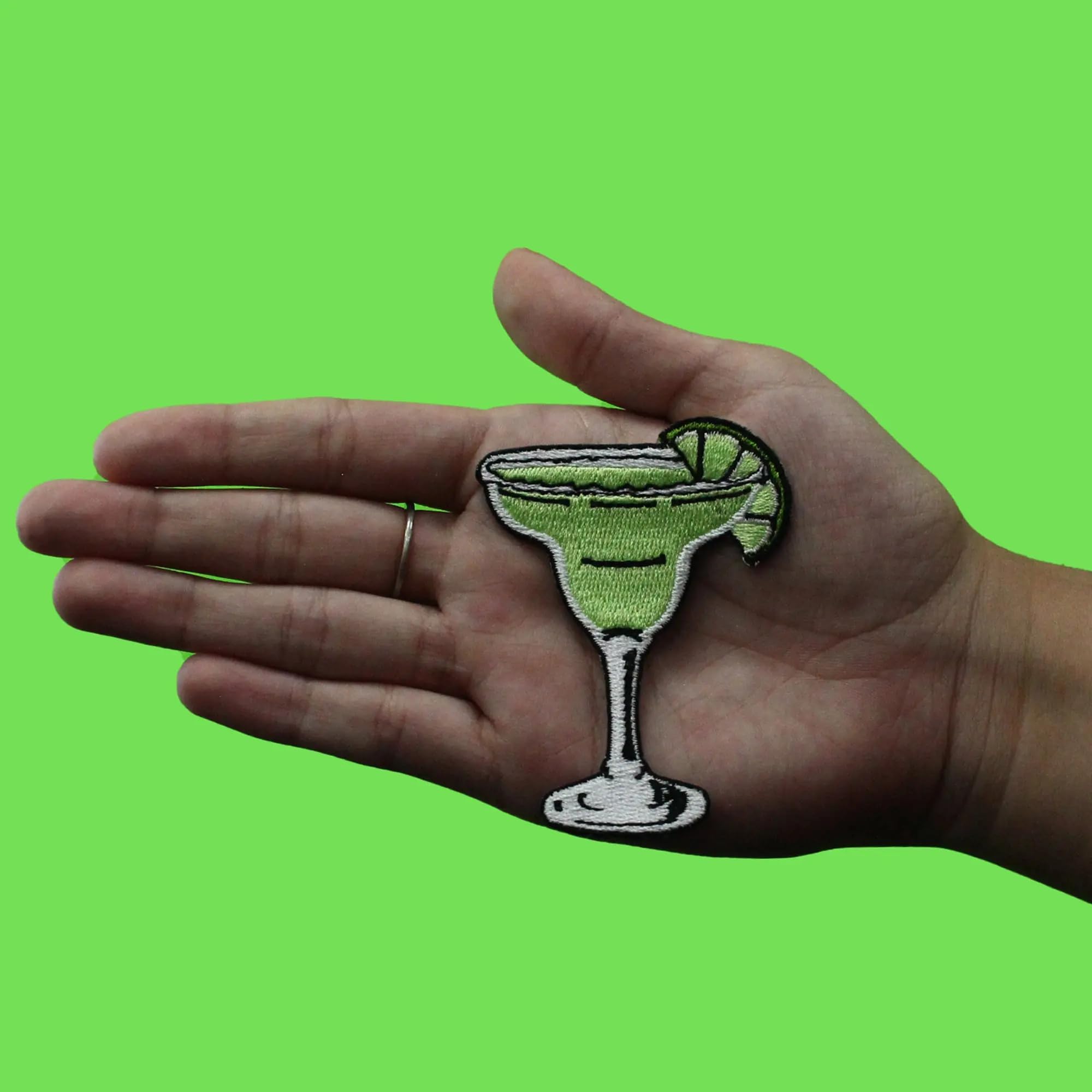 Sweet Lime Margarita Patch - Embroidered Iron-On for DIY Clothing & Accessories | Perfect for Summer Parties, Festivals, and Cocktail-Themed Outfits