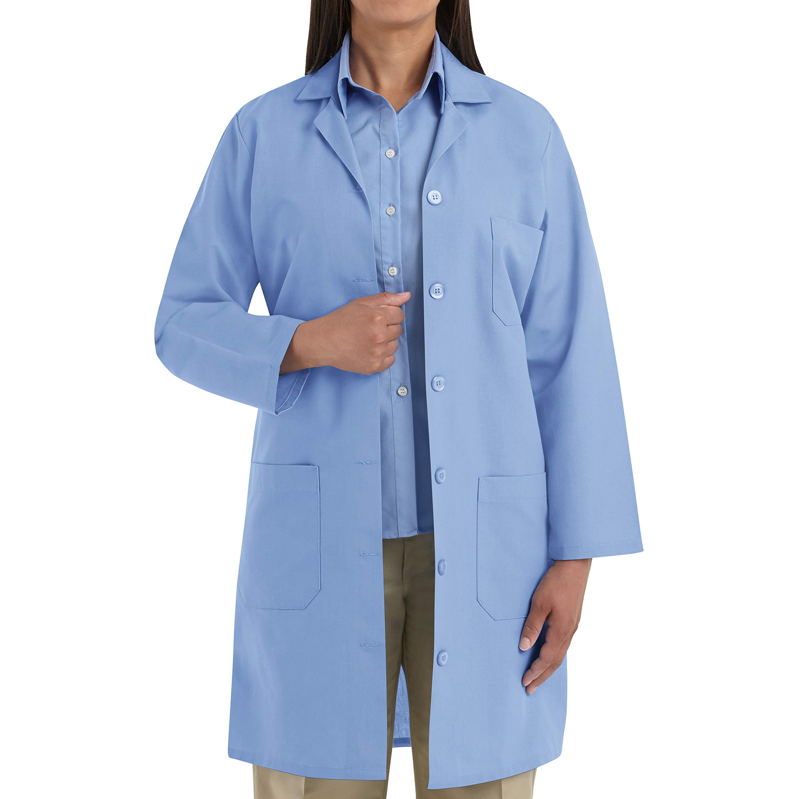 Red Kap Women's Lab Coat - Professional White Lab Coat for Women, Long Sleeve with Pockets, Comfortable & Durable for Scientists, Nurses, Doctors - Perfect for Medical, Laboratory, Classroom & Cosplay Use